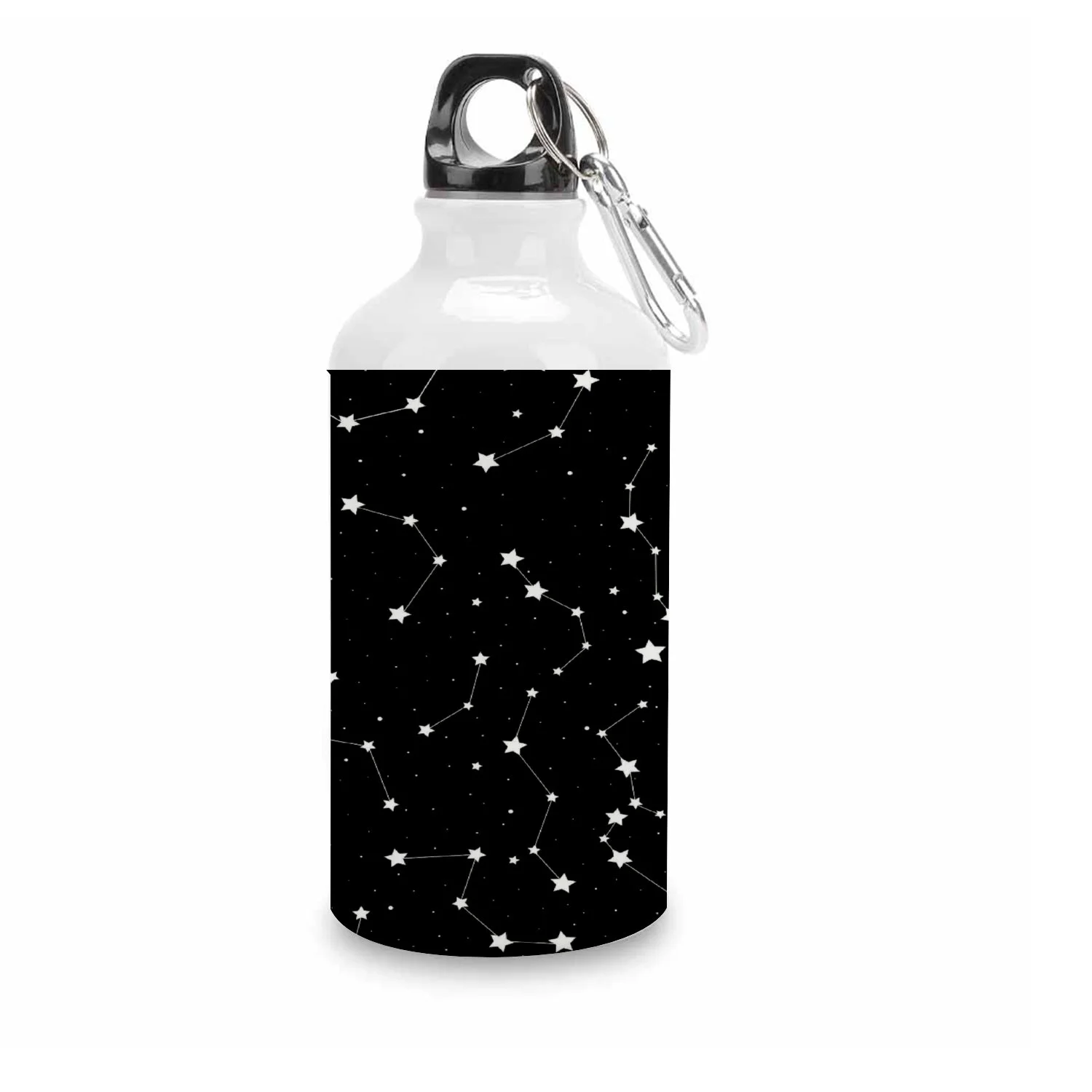 GZHJMY Sports Water Bottles, Black Star Large Capacity Aluminium Portable Leakproof Lightweight Drink Bottles for Fitness and Outdoor Enthusiasts