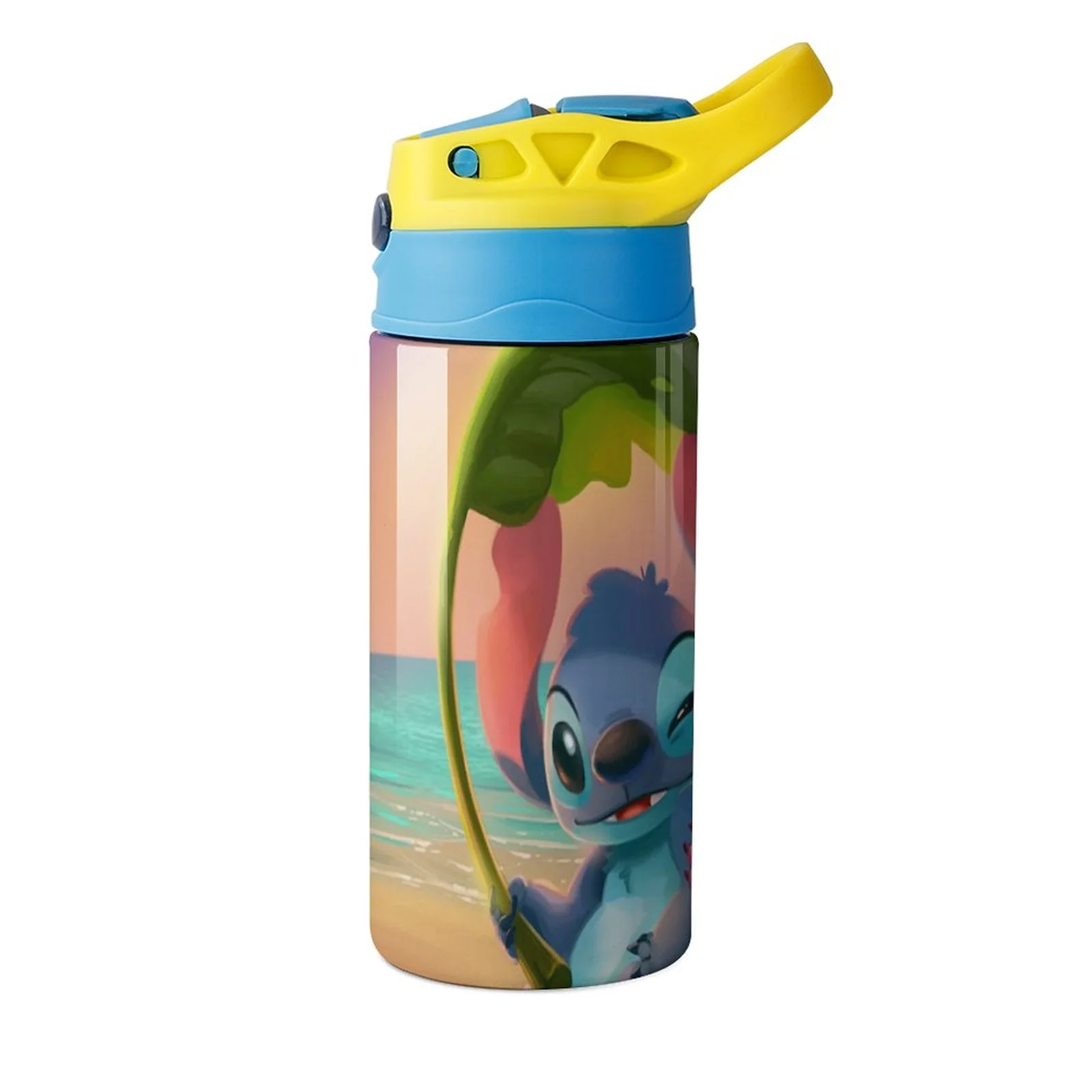 Stitch Cute Animals Children's Water Bottle Vacuum Insulated Stainless Steel Cup With Straw Toddler Thermoses