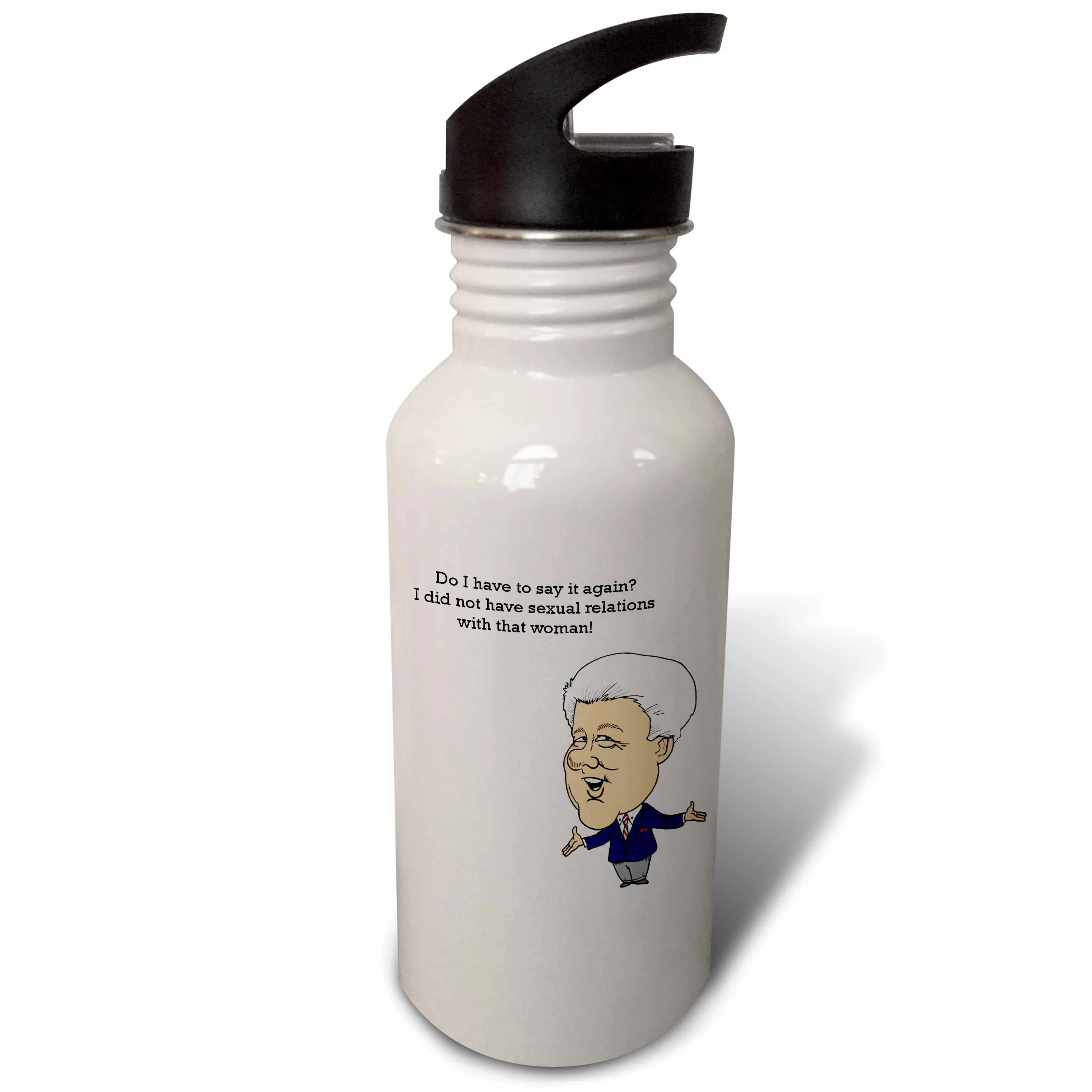 3dRose Bill Clinton Sexual Relations , Sports Water Bottle, 21oz