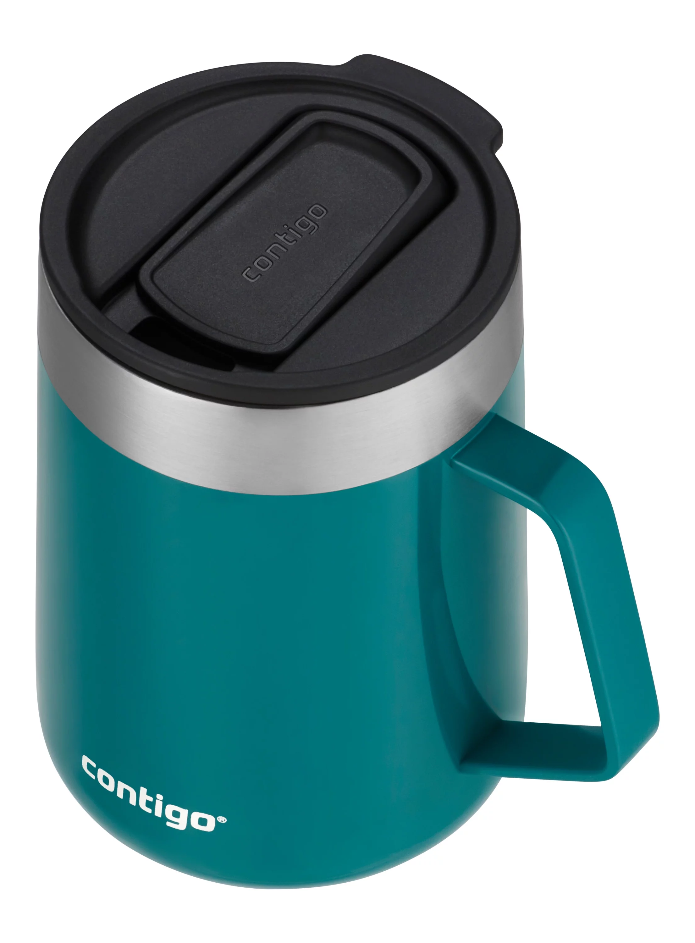 Contigo Streeterville Stainless-Steel Mug with Handle Spirulina Teal, 14 fl oz.