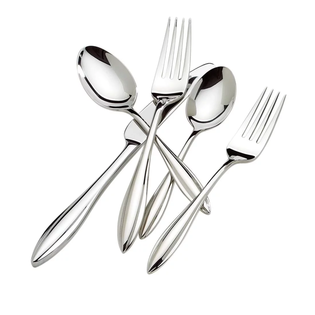 Lenox Sculpt 18/10 Stainless Steel 65 Piece Flatware Set, Service for 12