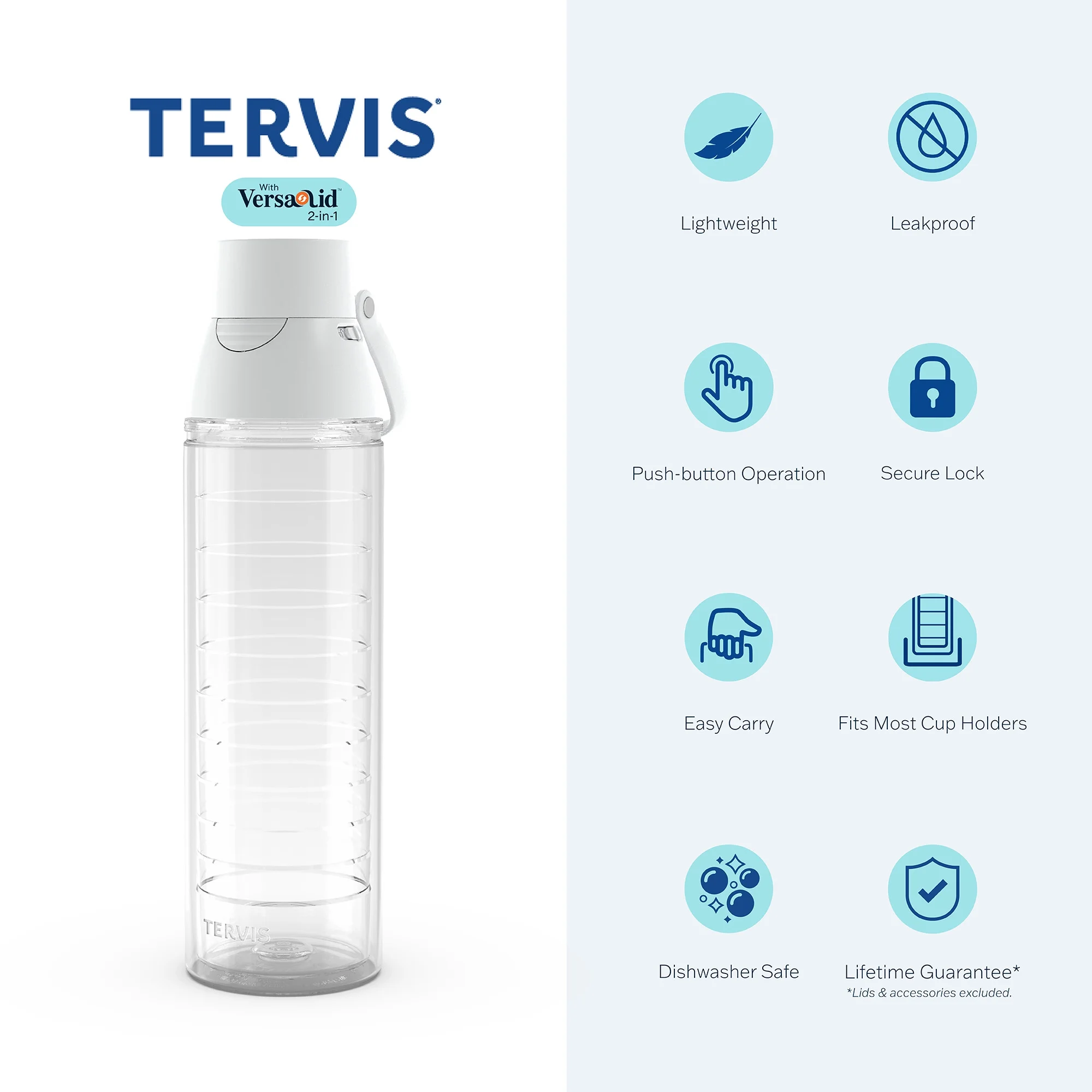 Tervis Yao Cheng Citrus Made in USA Double Walled  Insulated Tumbler Travel Cup Keeps Drinks Cold & Hot, 24oz Venture Lite Water Bottle, Classic