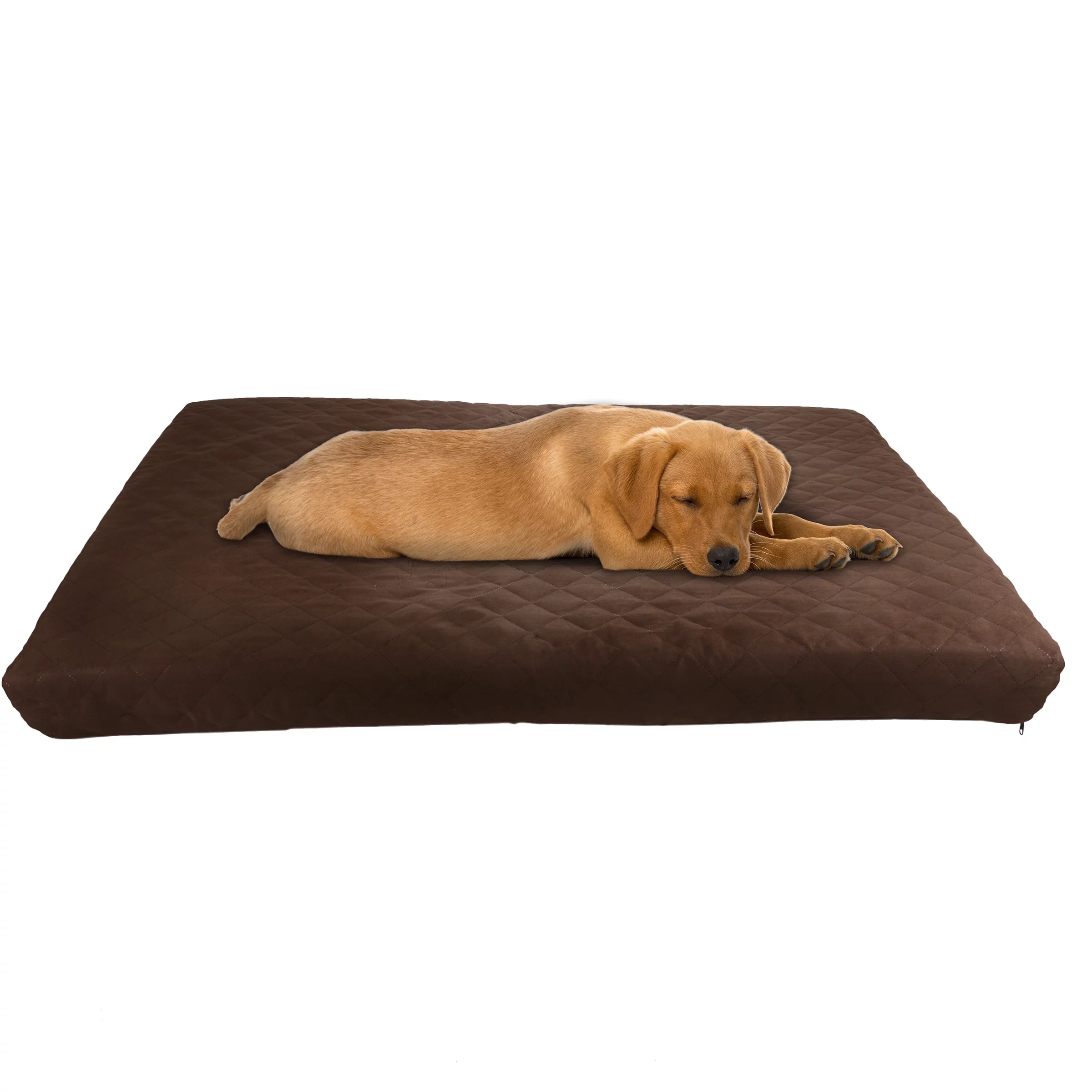 Waterproof Memory Foam Pet Bed- Indoor/Outdoor Dog Bed with Water Resistant Non Slip Bottom and Removeable Washable Cover 36 x 27 by PETMAKER -Brown