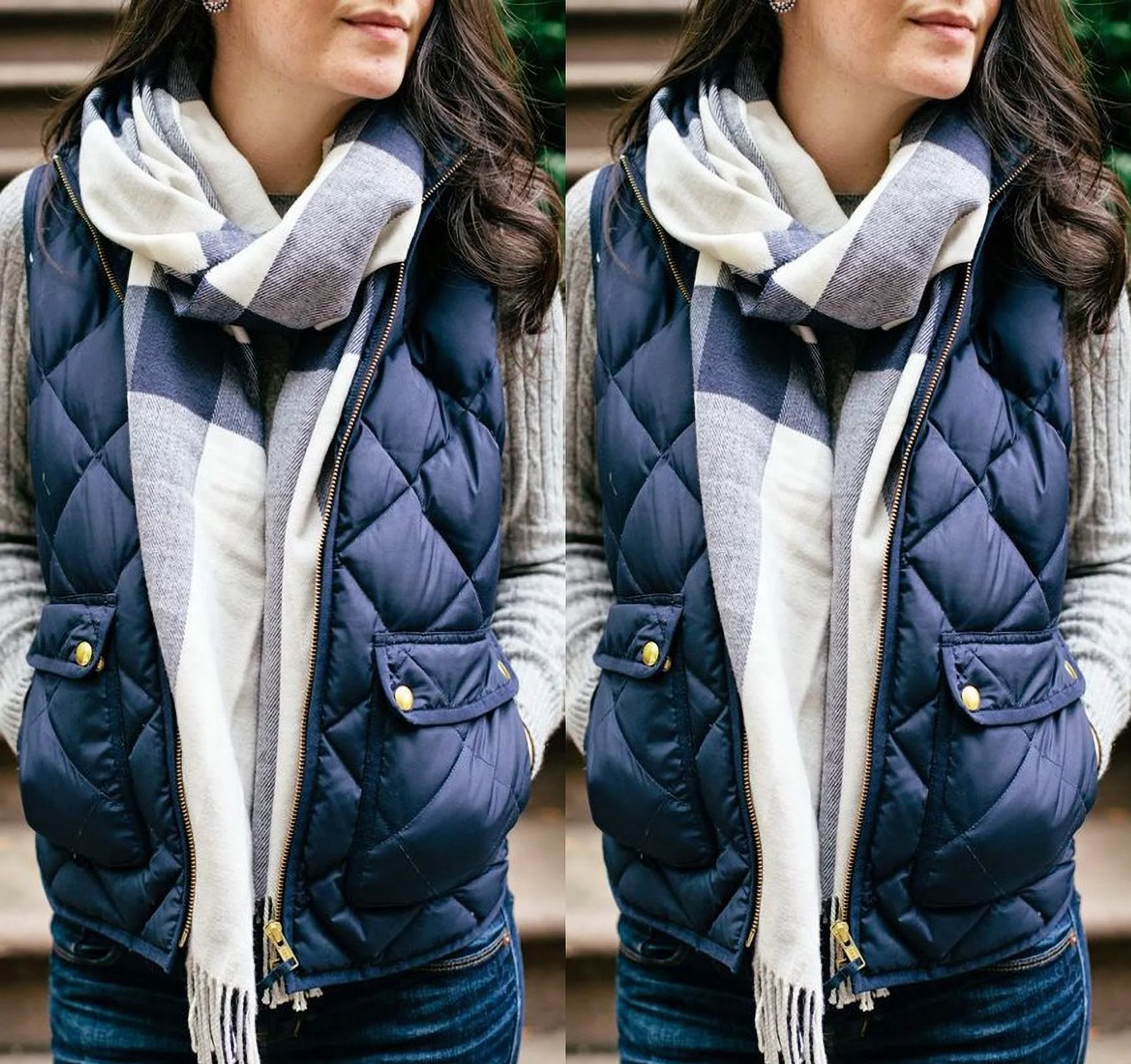 Women Winter Slim Fleece Warm Parka Trench Coat Sleeveless Jacket Vest Waistcoat