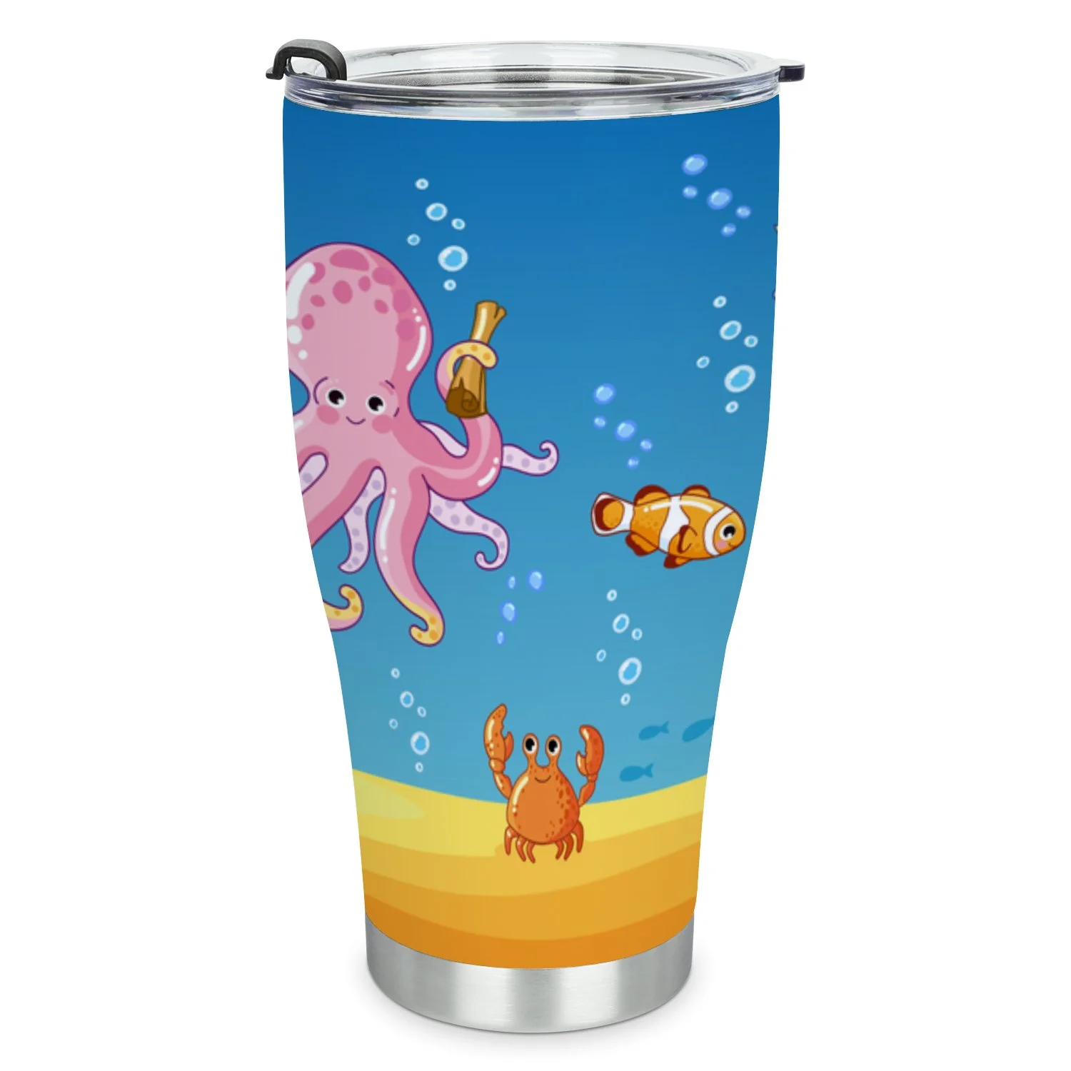 Hidove Stainless Steel Tumbler, Cute Cartoon Kids Style Characters 30oz Leak Proof & Stainless Steel Bottle for Hot & Cold Drinks - Coffee Travel Mug, Water Metal Canteen, Thermal Cup