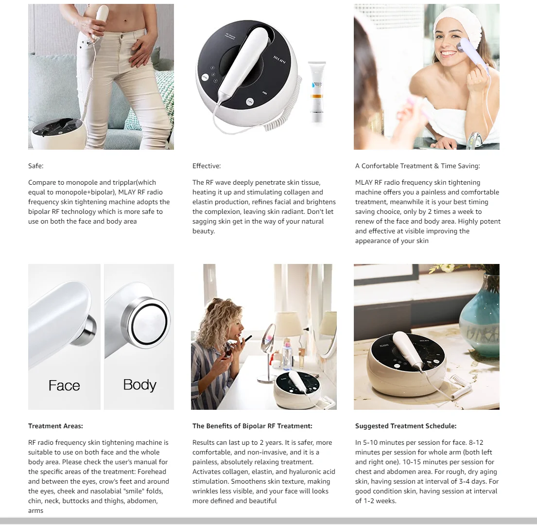 RF Radio Frequency Facial And Body Skin Tightening Machine,Professional Home RF Skin Care Anti Aging Device