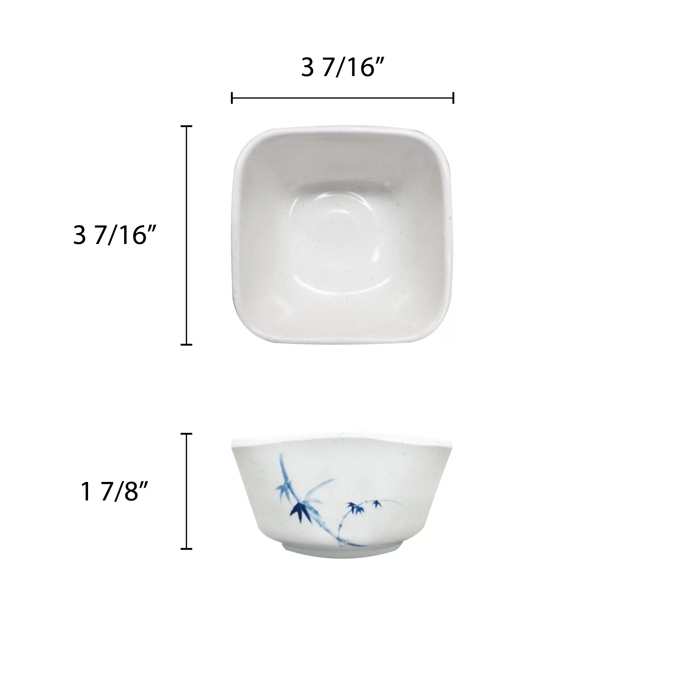 Excellante Blue bamboo melamine dinnerware collection 6 oz, 3 3/8