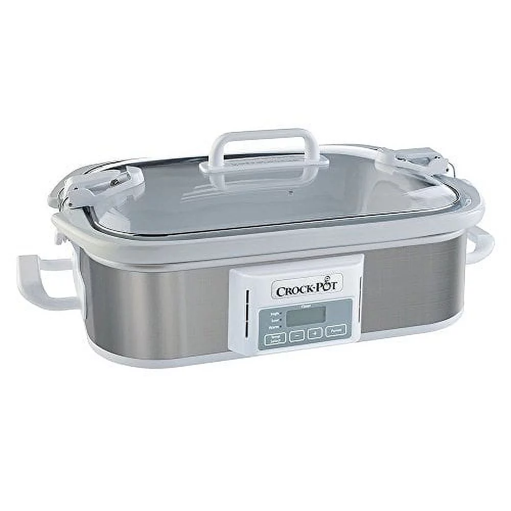 Crock-Pot SCCPCCP350-SS Programmable Digital Casserole Crock Slow Cooker, 3.5 quart, Stainless Steel
