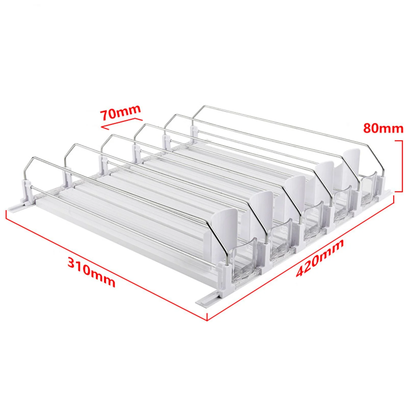 Baoblaze Self Pushing Dispenser Bottle Automatic Drink Dispenser Fridge Can Dispenser 5 Slot