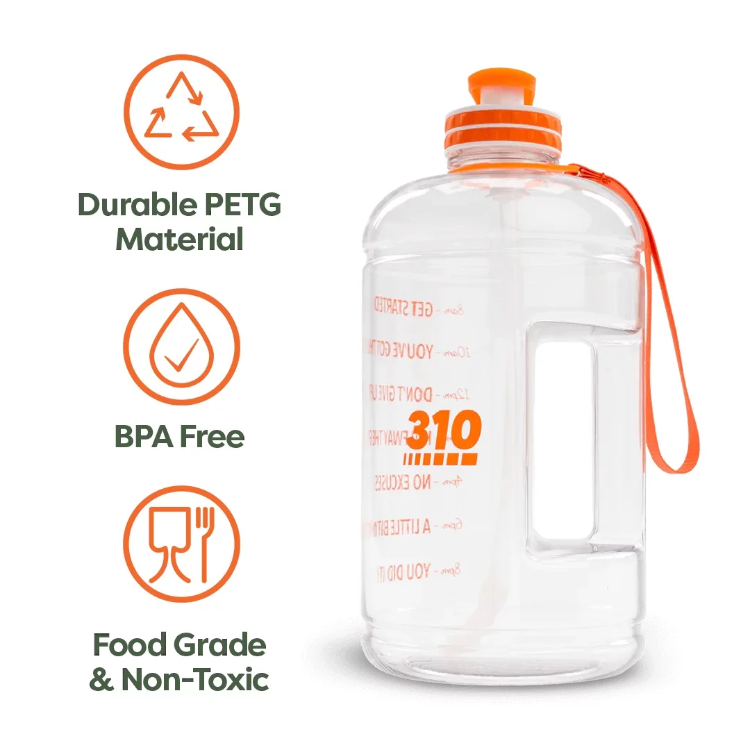 310 Mega Hydration Bottle 64 oz Mega Bottle-Clear By 310 Nutrition