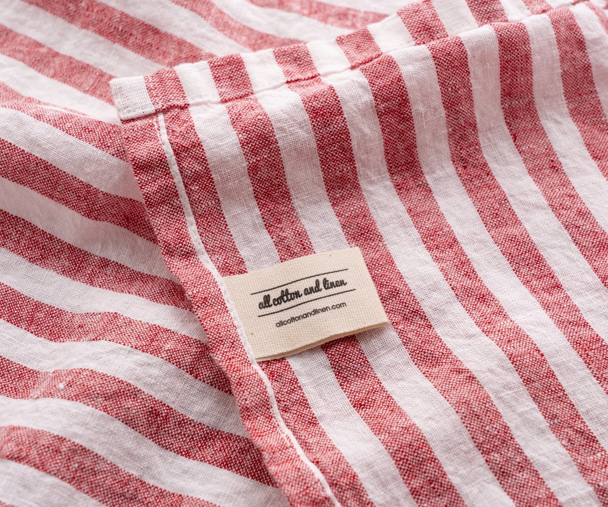 All Cotton and Linen Kitchen Towels Set of 2 - 100% Linen Dish Towels for Kitchen - Farmhouse Absorbent Bulk Towels - Tea Towels & Hand Towels 18x28