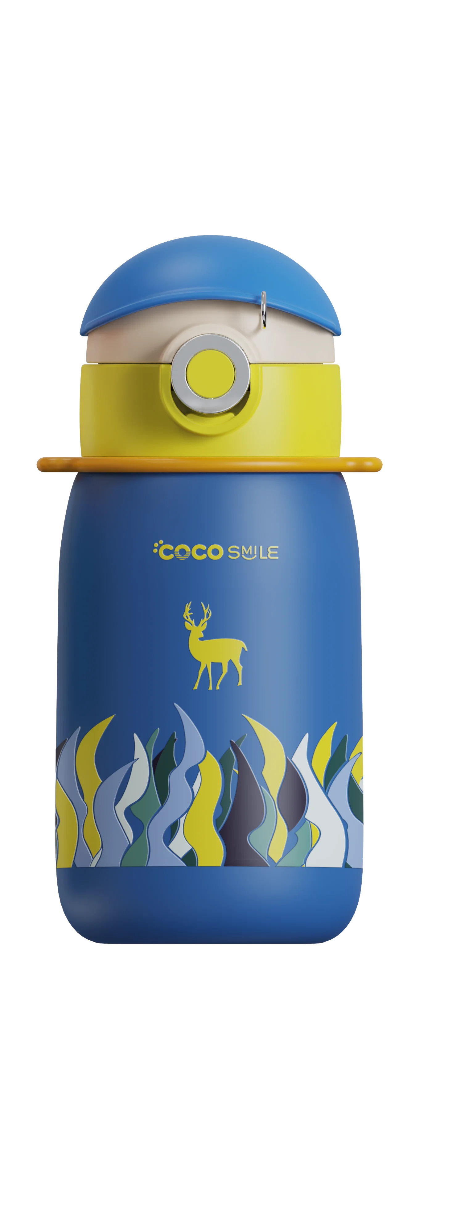 Coco Cap Deer Direct Drinking Thermos Cup (Dark Blue)