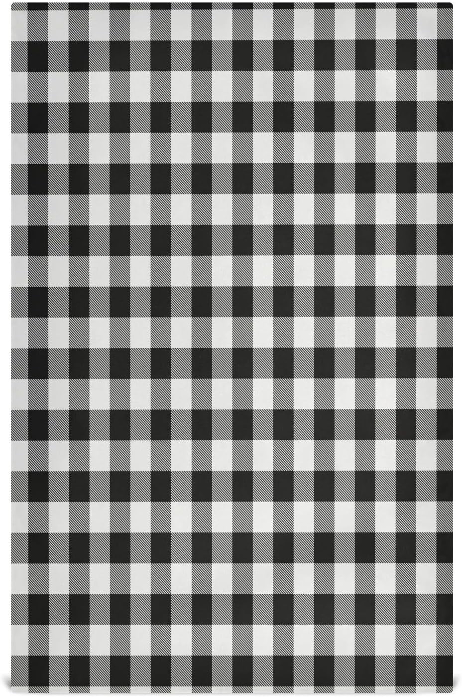 4 Pack Black and White Plaid Kitchen Towels Highly Absorbent, Super Soft Dishcloths 18 x 28 Inches Reusable Quick Drying Tea Towels Set for Home,Kitchen Decor Wash cloth