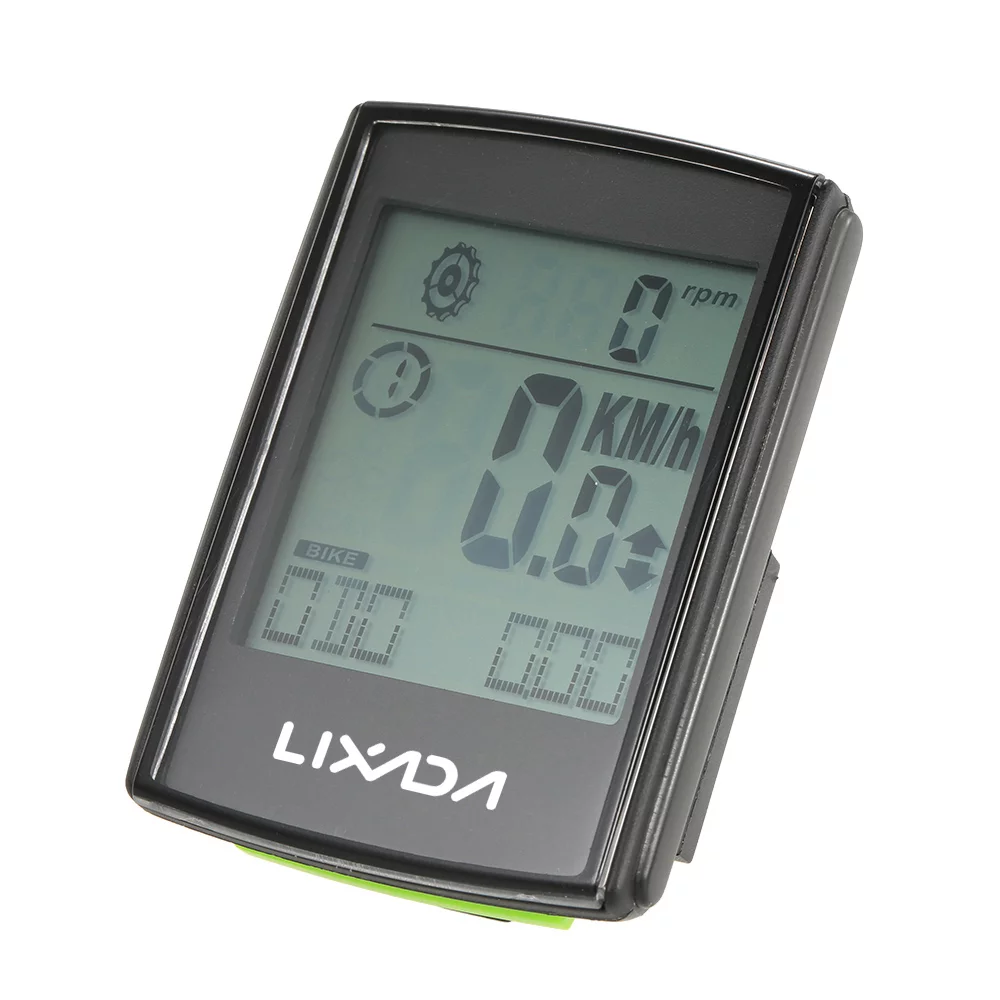 Lixada Wireless LCD Cycling Computer Bike & Cadence Modes Distance, Time & Speed Tracking