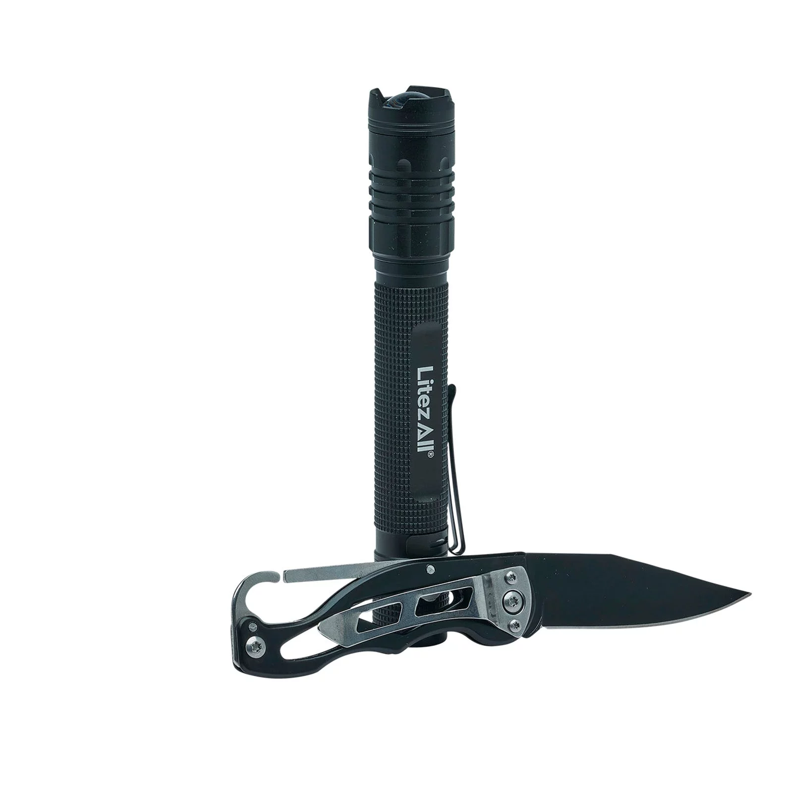 LitezAll 280 Lumen  Flashlight and Pocket Knife Combo