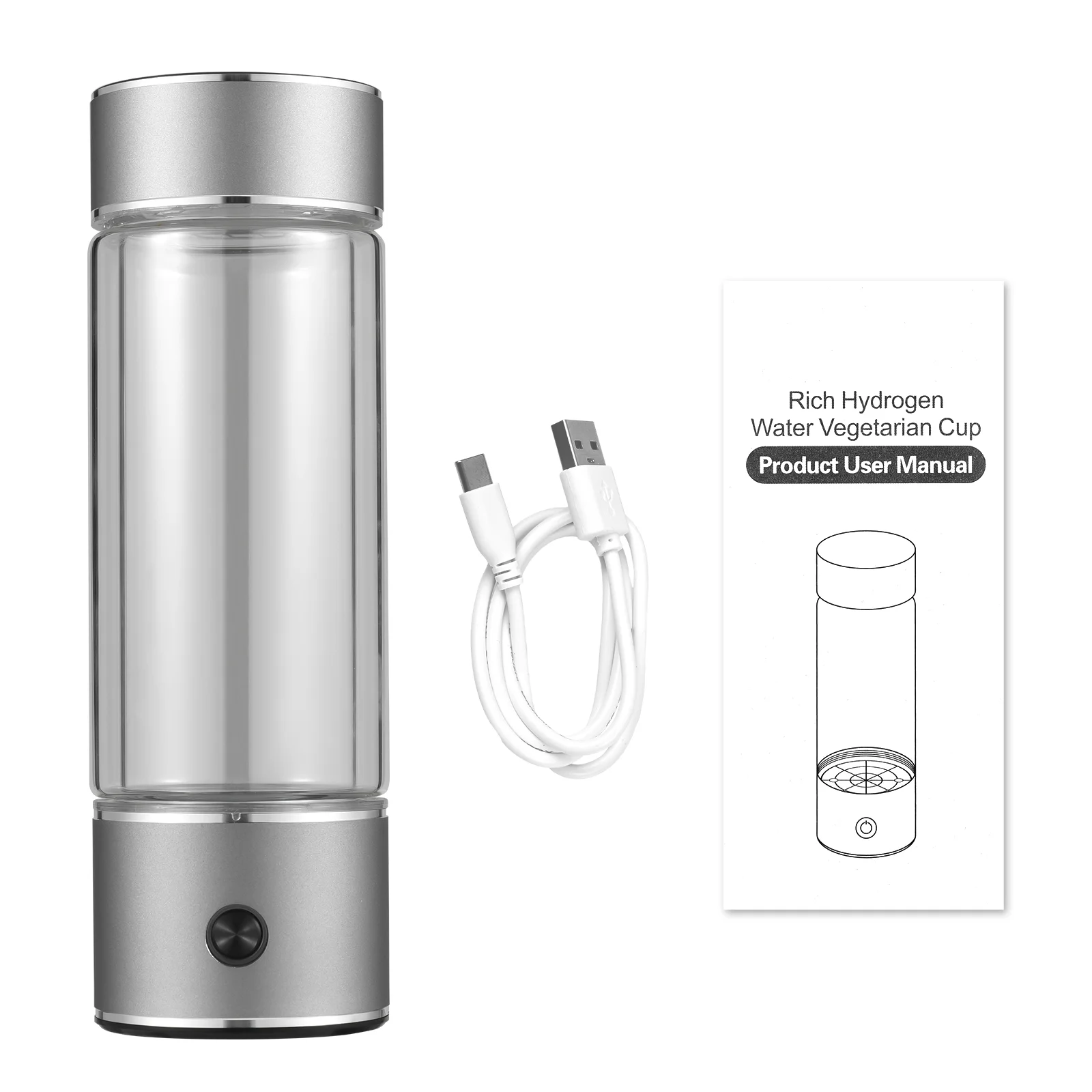 Shinysix Hydrogen Bottle,With Spe Pem Spe Pem 330ml Water Ionizer With Ionizer With Spe Pem 330ml Type-c Water Bottle Portable Water Ionizer Bottle Water PortableCup Office 330ml / 11.16oz