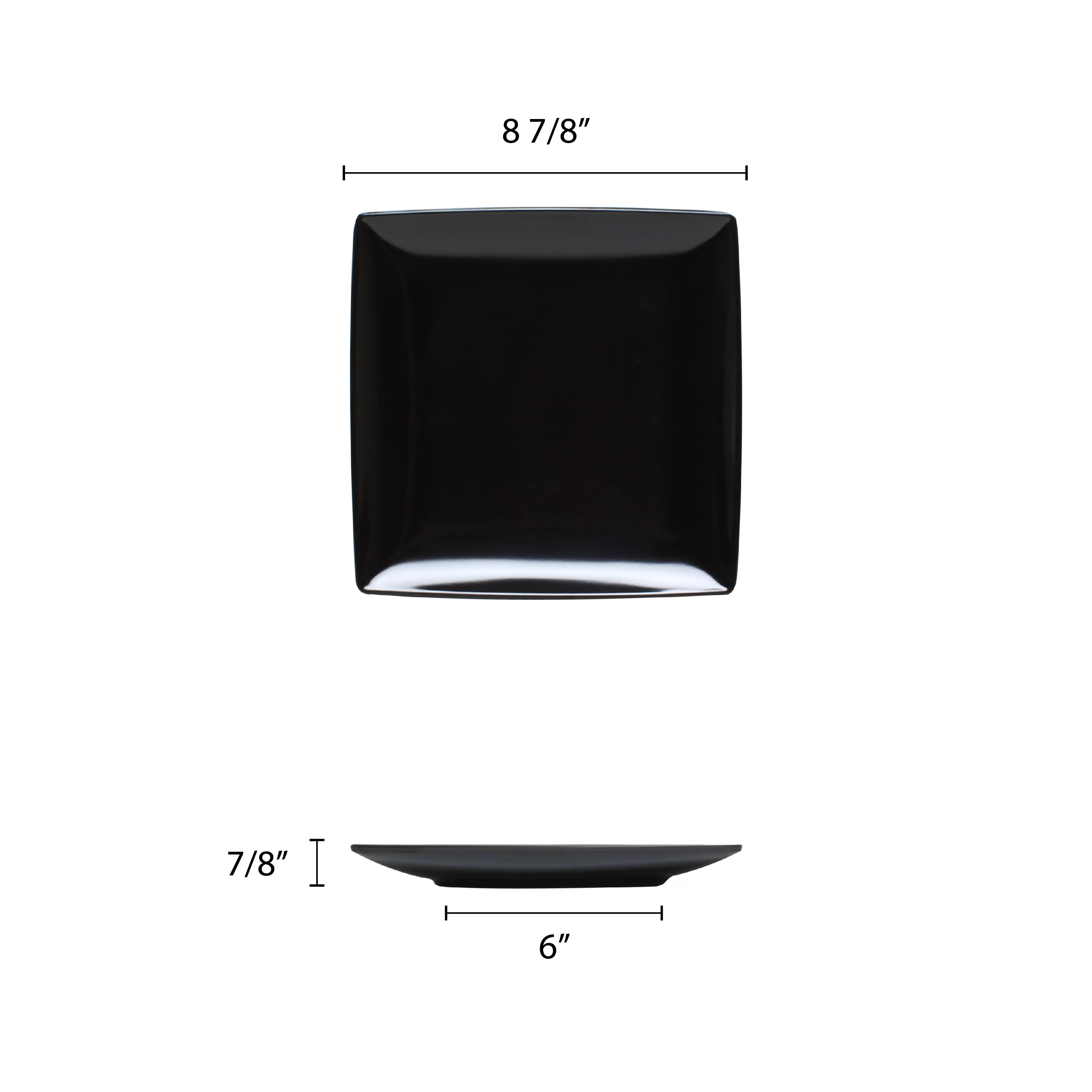 Excellante Classic Black Extra Heavy Weight Melamine Dinnerware Collection 9