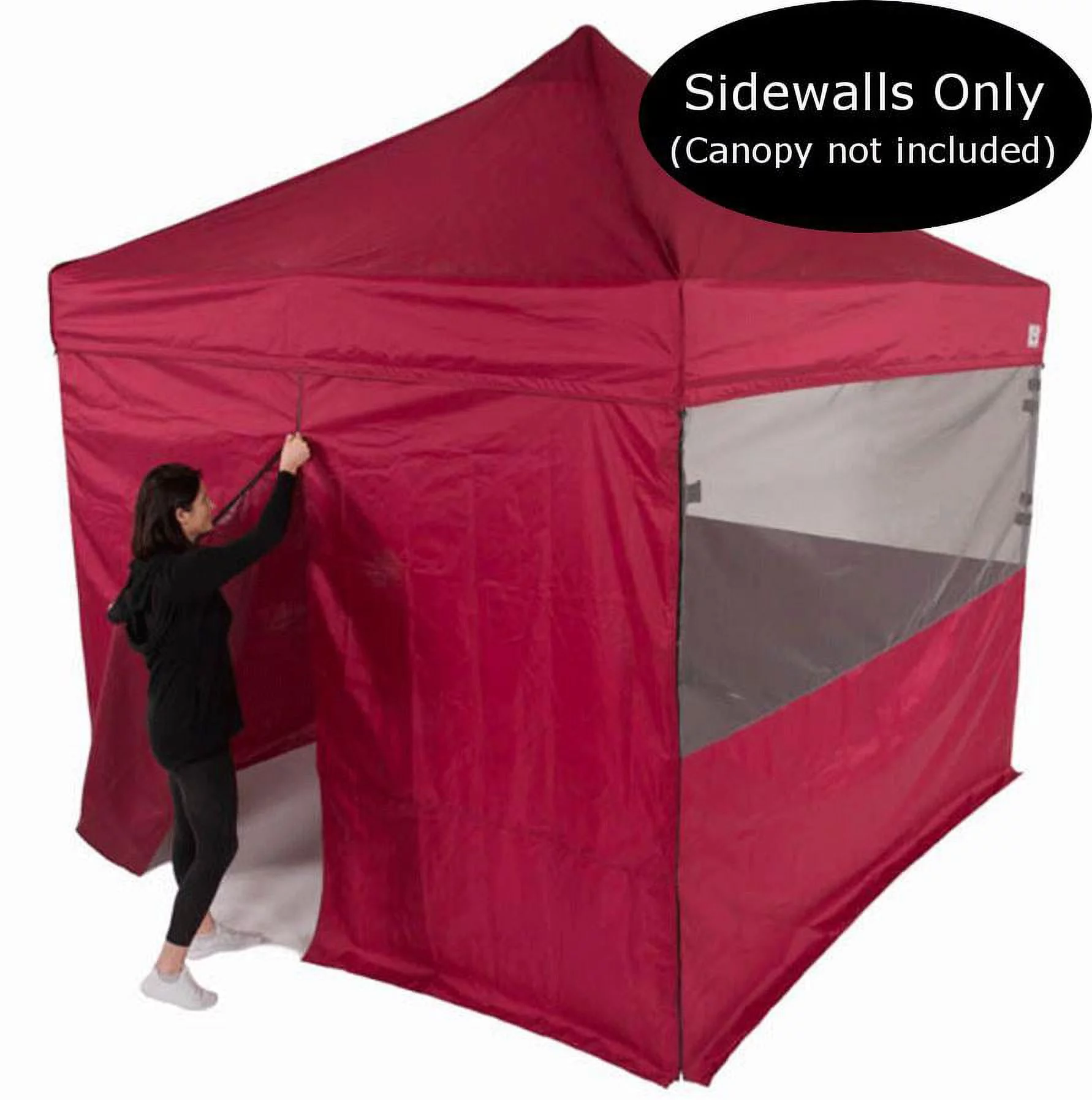 Impact Canopy 10 Foot Middle Zipper Canopy Tent Wall, 1 Wall ONLY, 10? Canopy Sidewall, Burgundy