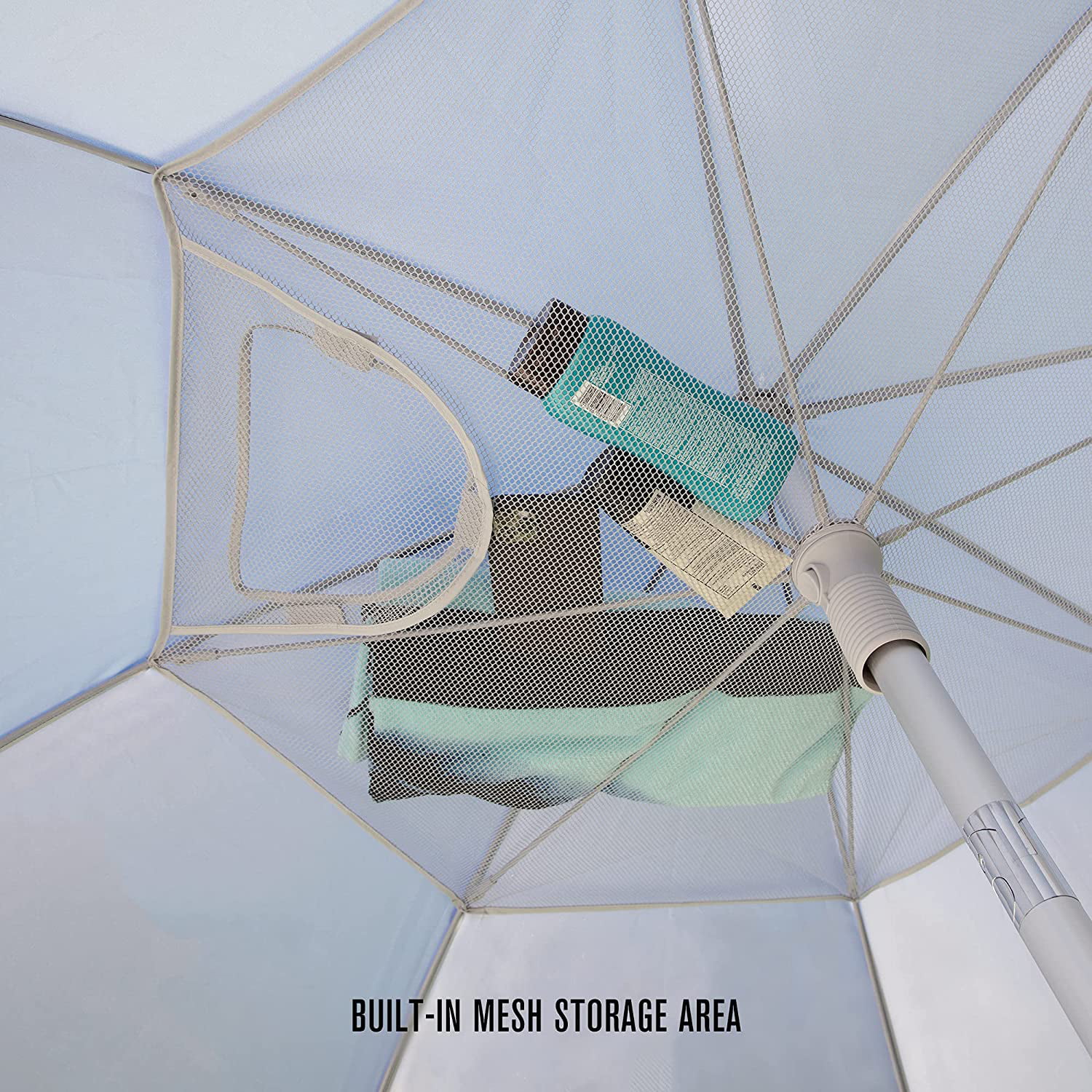 E-Z UP EZUUMB7HRVM 7 ft. Venice Mod Black Hurley Umbrella