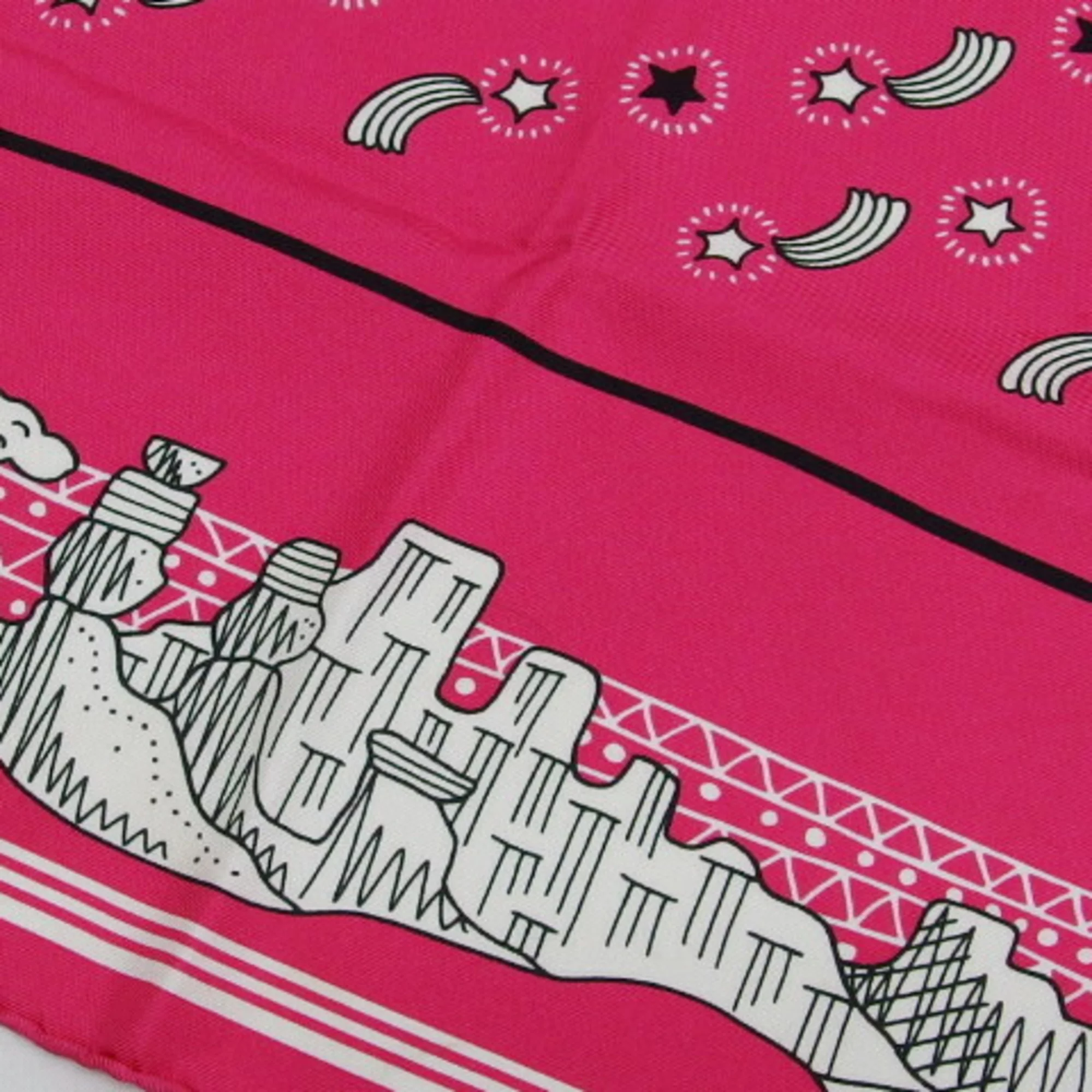 Pre-Owned Hermes Les Canyons Etoiles From the canyons to stars Carre 55 scarf (Good)