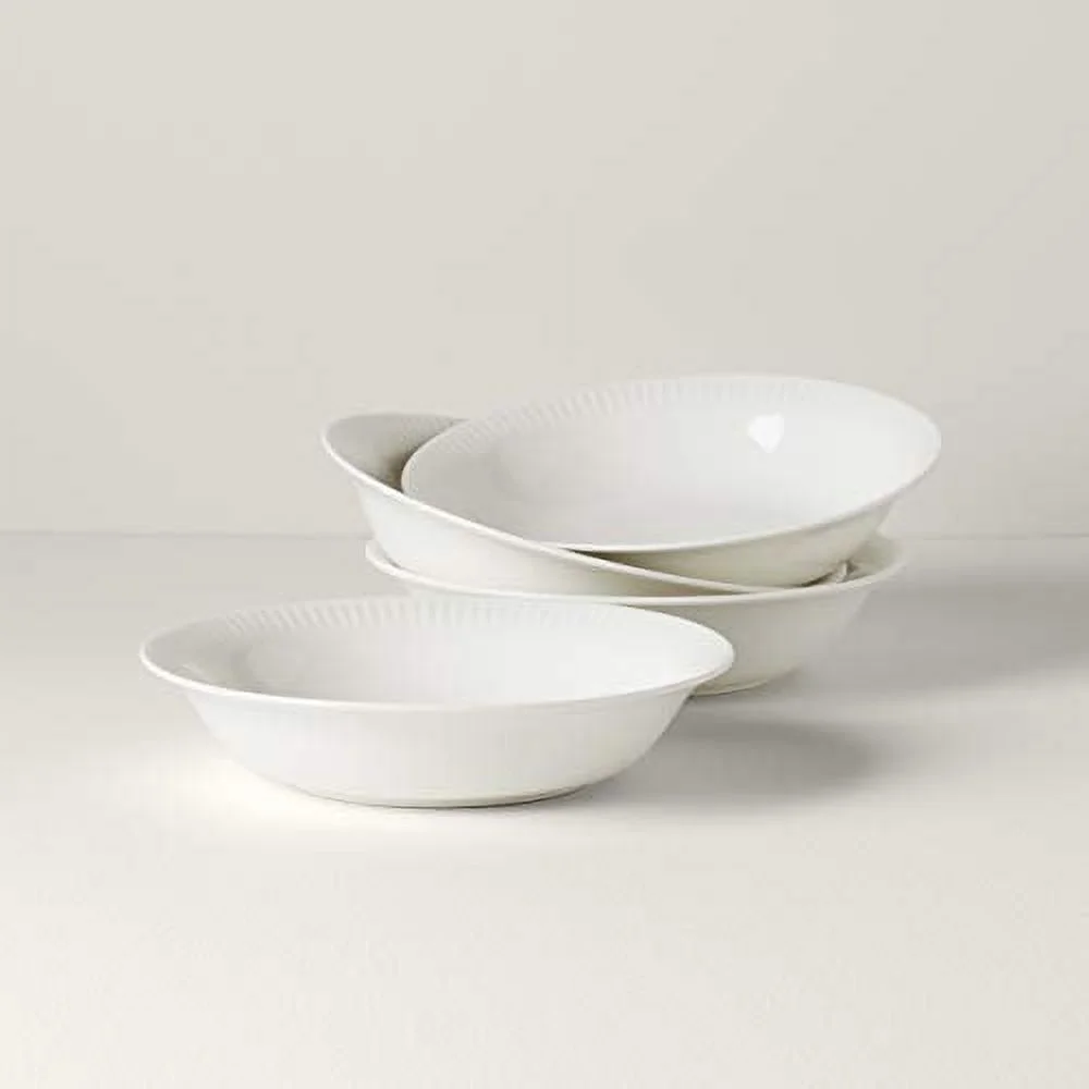 Profile White Porcelain 4-Piece Pasta Bowl Set by Lenox