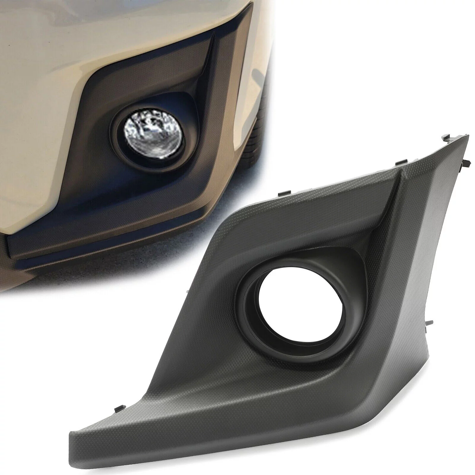 Kojem Driver Side Left Fog Light Bezel for 2018 2019 2020 Subaru Crosstrek Replacement for 57731FL092 57731FL071 SU1038114 Driving Lamp Trim Cover w/ Hole