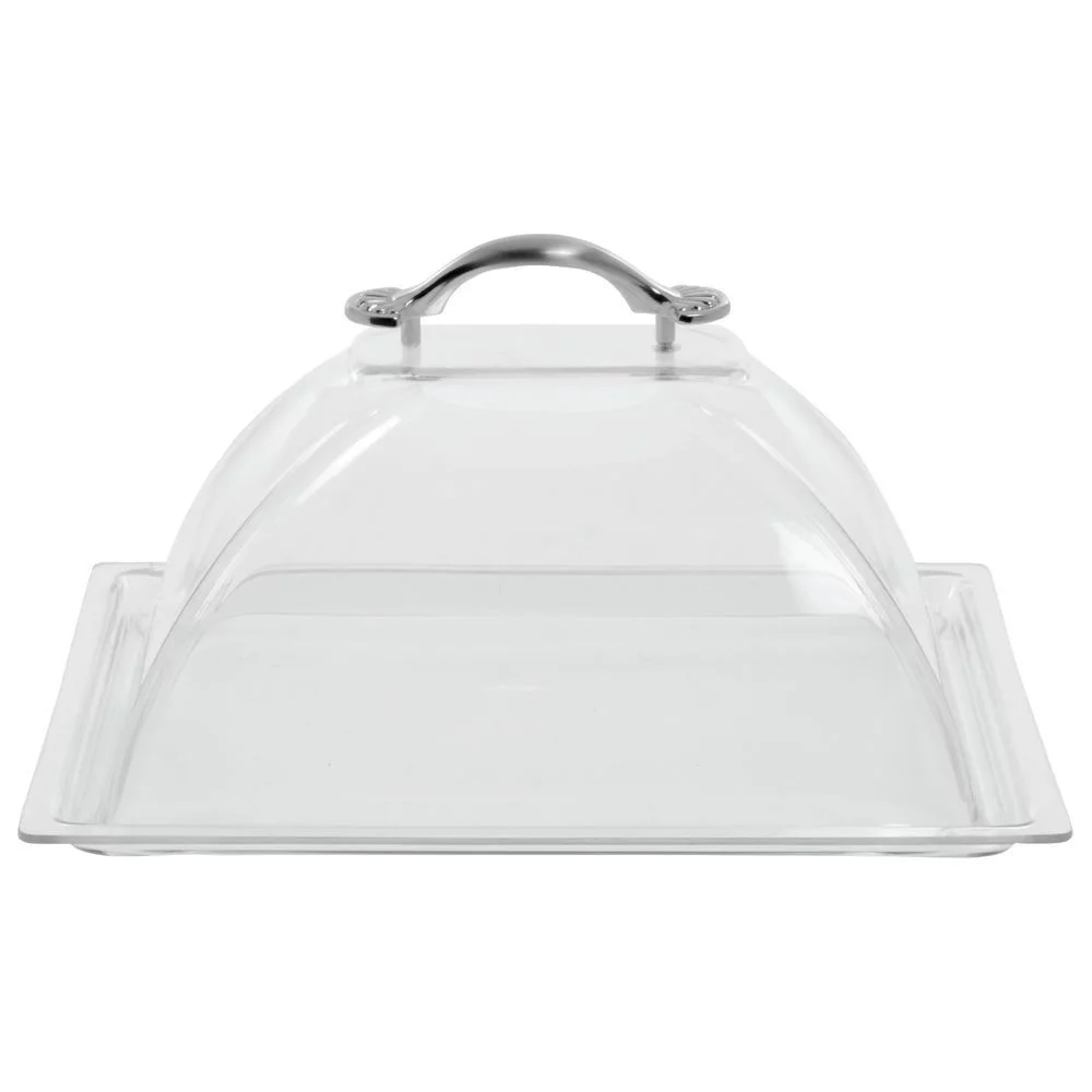 HUBERT® 1/2 Size Clear Plastic Solid Dome Cover for PanAramics Pan - 12