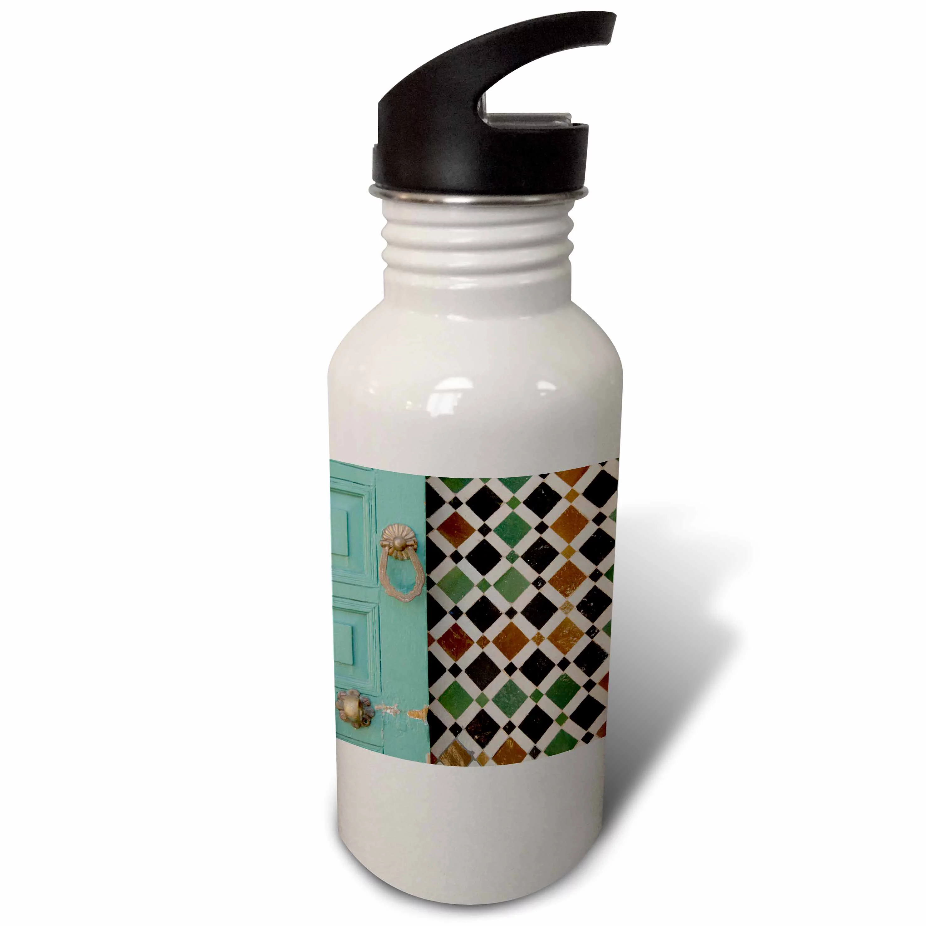 Morocco, Islamic law courts, door knocker-AF29 CMI0032 - Cindy Miller Hopkins 21 oz Sports Water Bottle wb-73579-1