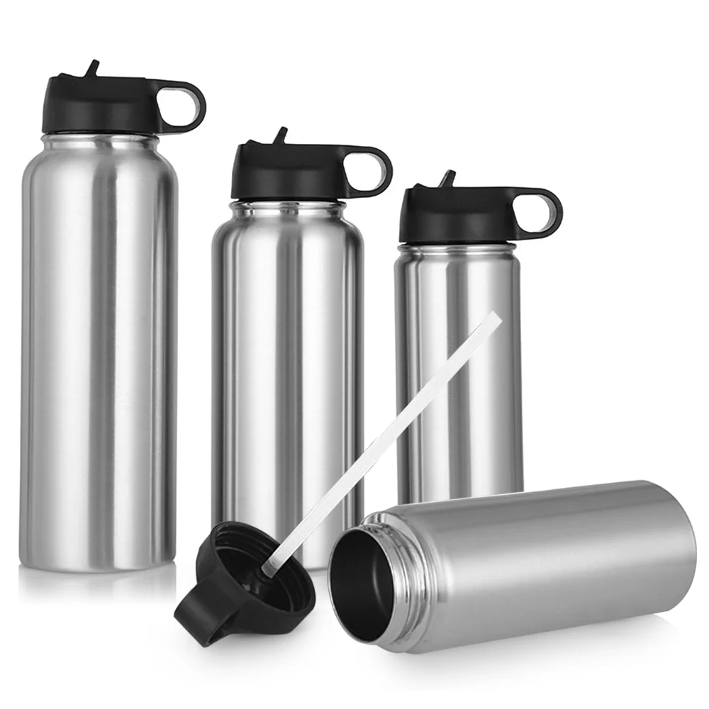 Portable Lifting Sports Bottle Insulated Stainless Steel Double Wall with Leakproof Lids