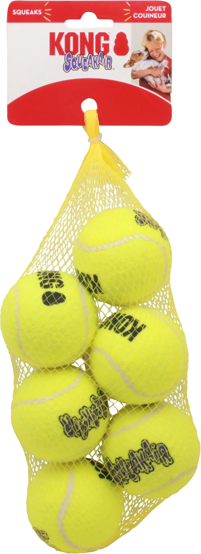 Kong Air Kong Squeakers Tennis Balls - Medium 6 Count