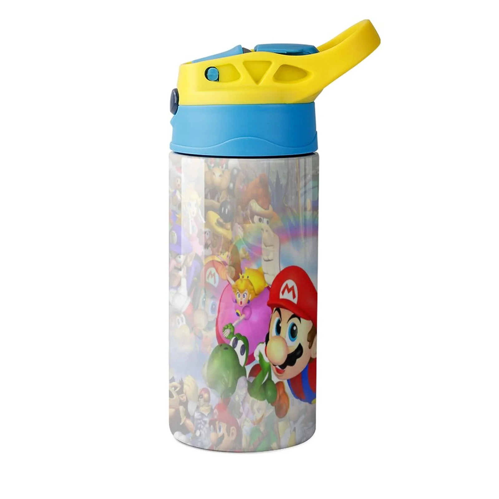 Mario Luigi Kid's Insulated Water Bottle With Straw Vacuum Stainless Steel Cup Leak-Proof Children Toddler Thermoses
