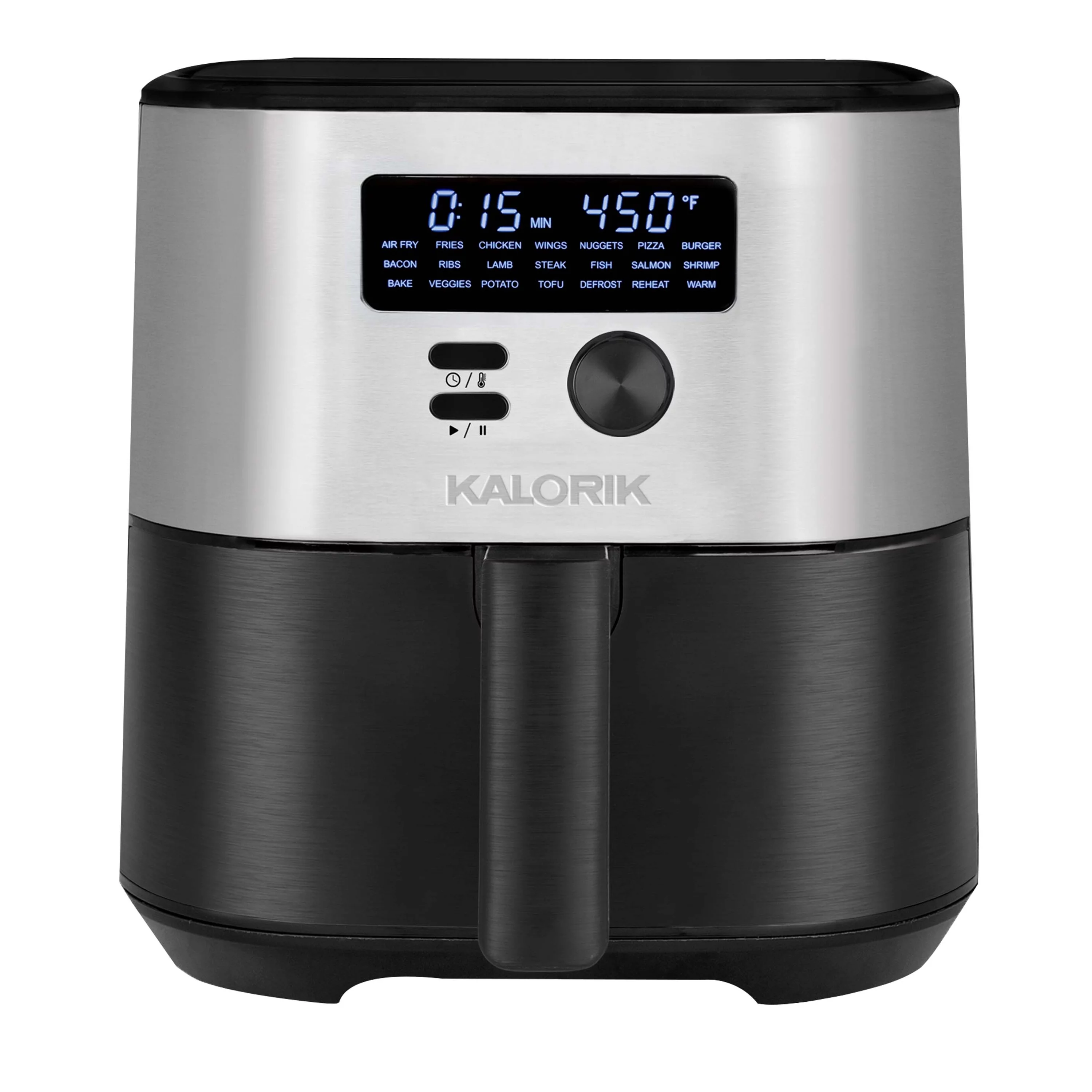 Kalorik MAXX® 7 Quart Digital Air Fryer, Black and Stainless Steel