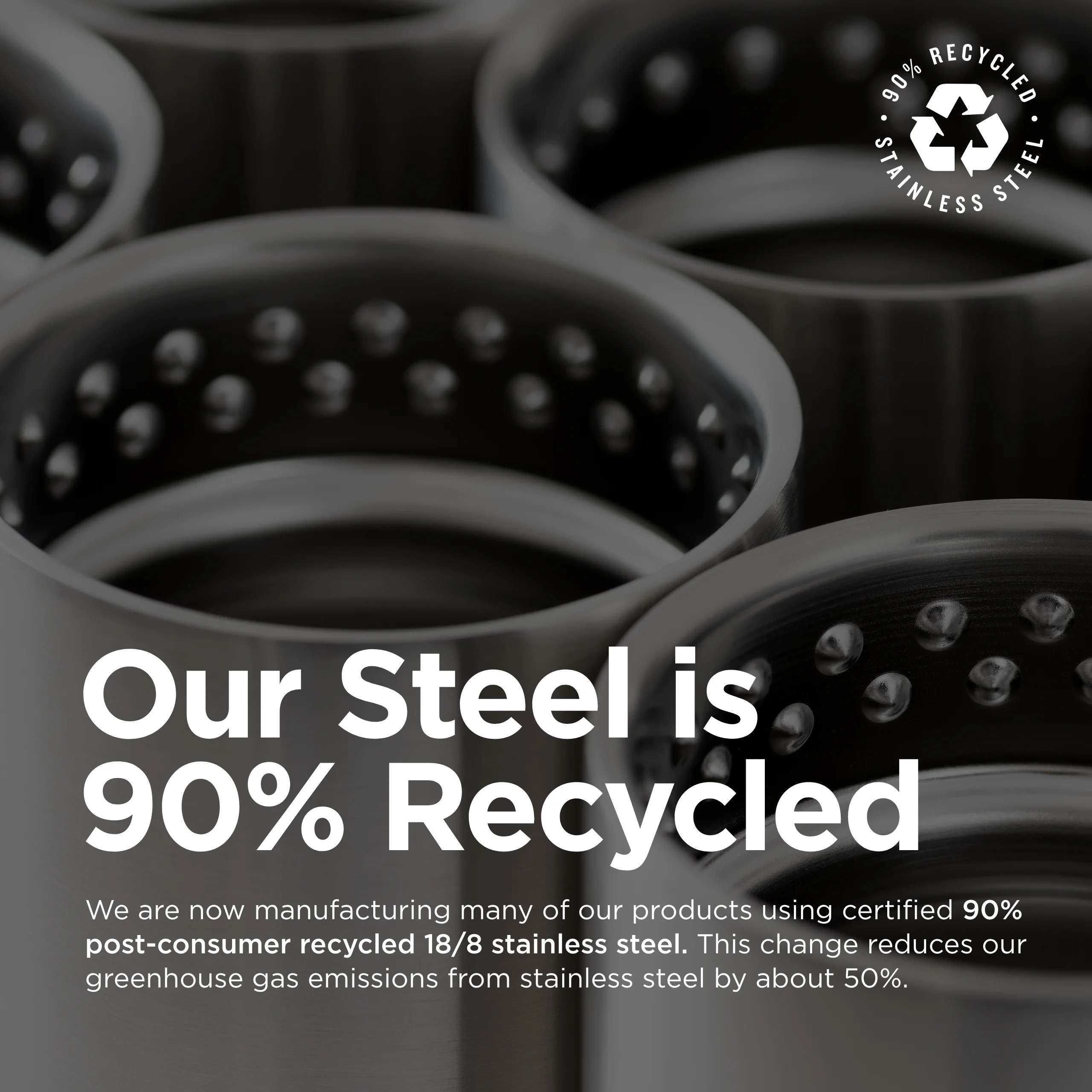 Klean Kanteen Wide w/Wide Loop Cap, 64oz, Brushed Stainless