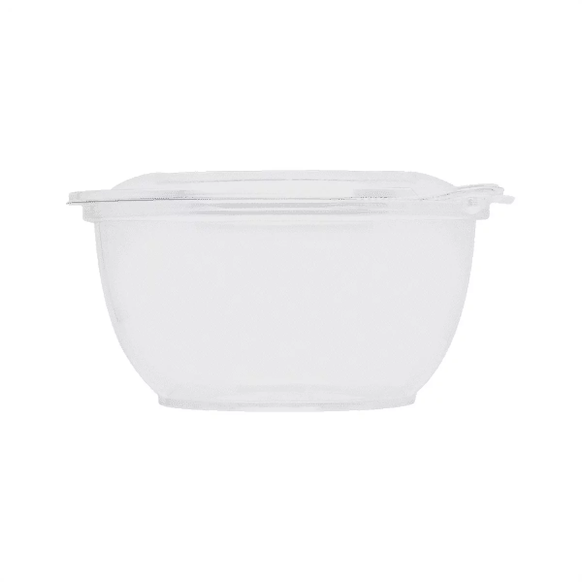 Karat 32oz PET Plastic Tamper Resistant Hinged Salad Bowl with Dome Lid - 240 sets