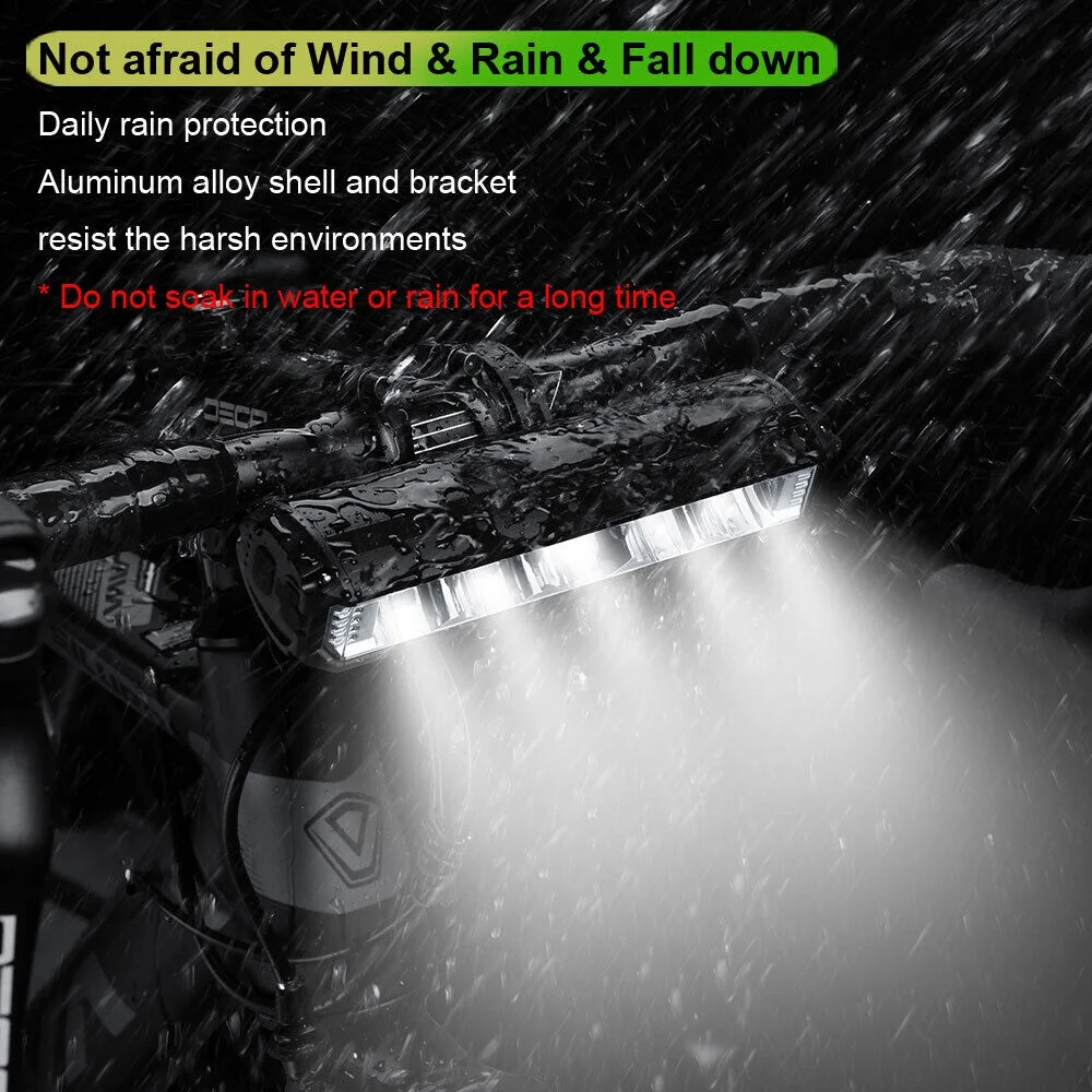 Bicycles Light Front 8000mAh Waterproof Flashlight USB Charging Road Lamp