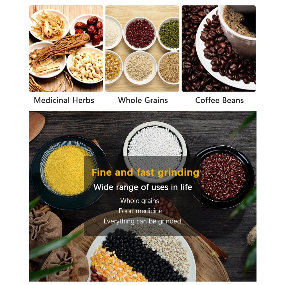 Gecheer Electric Grinder, Stainless Steel Blade, 150W High Power Ultrafine Coffee Triturator for Home