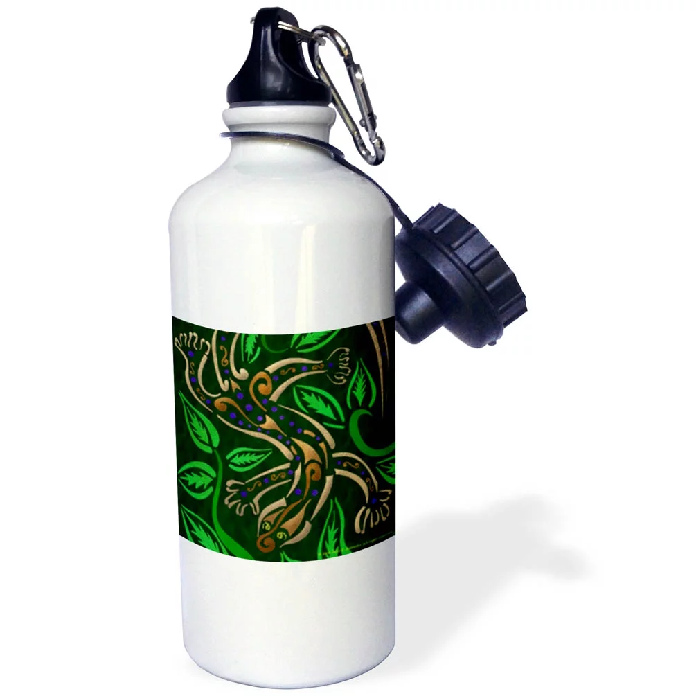Gecko Tribal Abstract Reptile Digital Art 21 oz Sports Water Bottle wb-23192-1