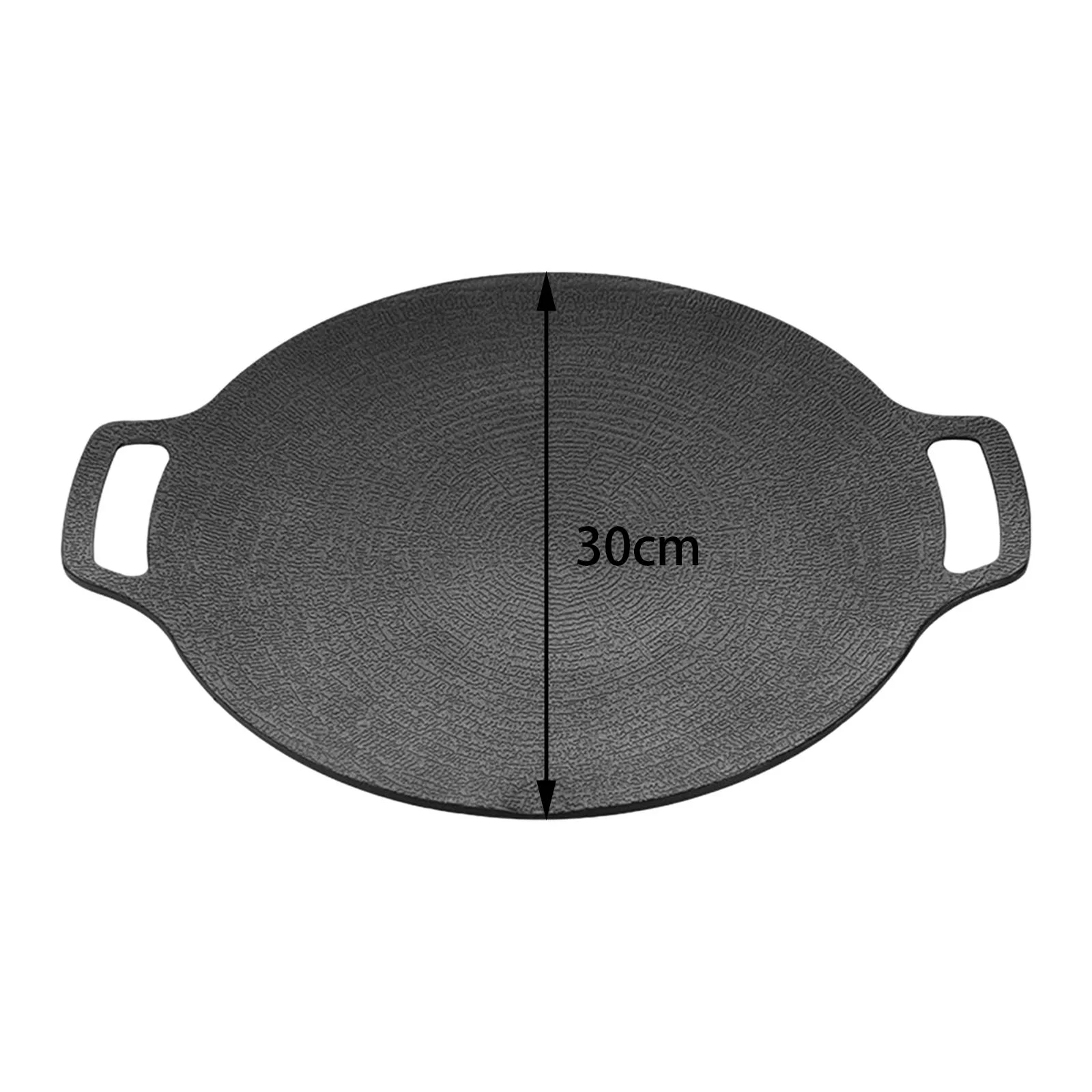 Grill Pan Korean Style Multipurpose Durable Portable Cookware Frying Pan Barbecue Plate for Roasting Activities Restaurant Picnics Camping Diameter 30cm
