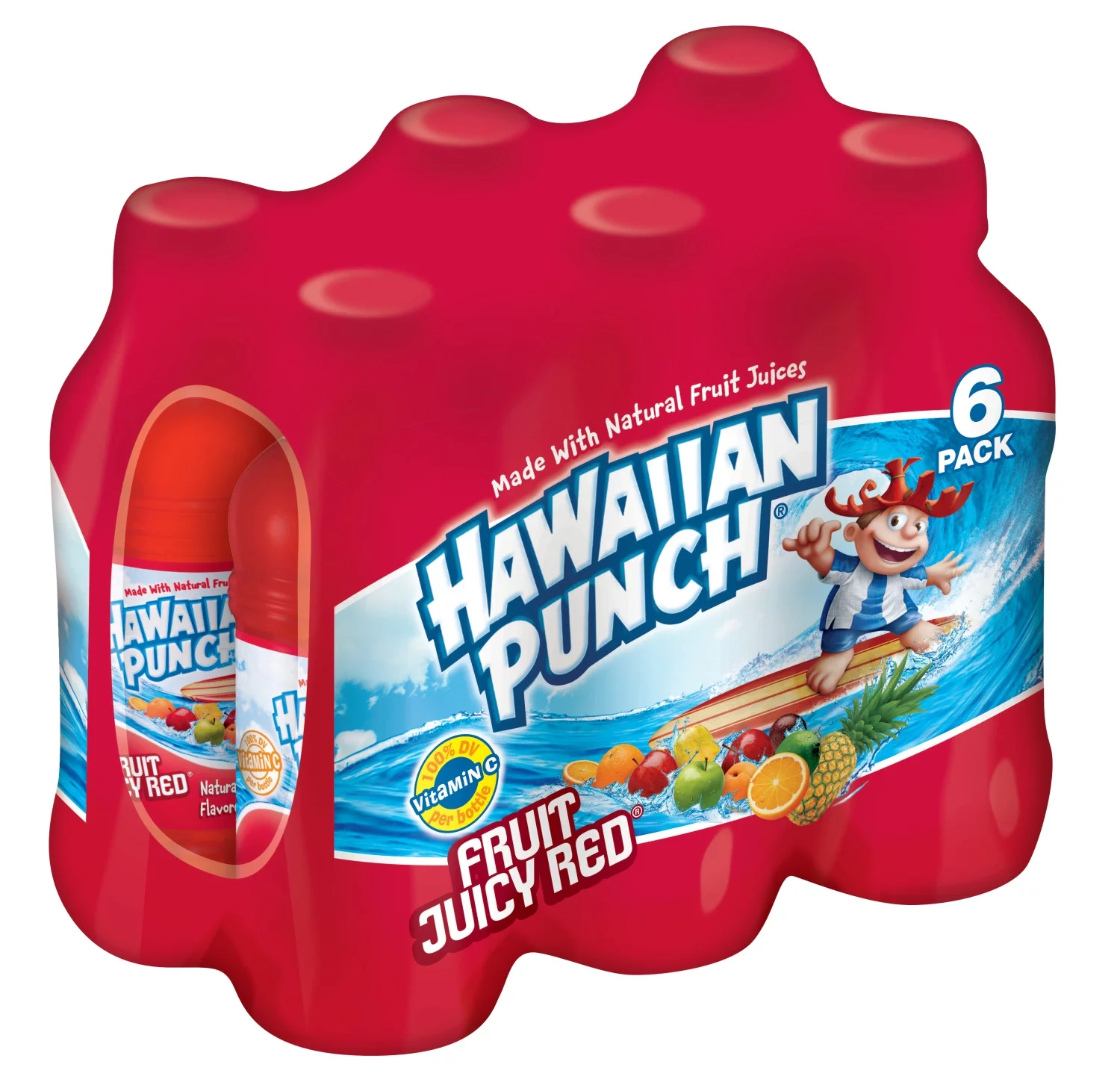 (24 Bottles) Hawaiian Punch Fruit Juicy Red, 10 fl oz