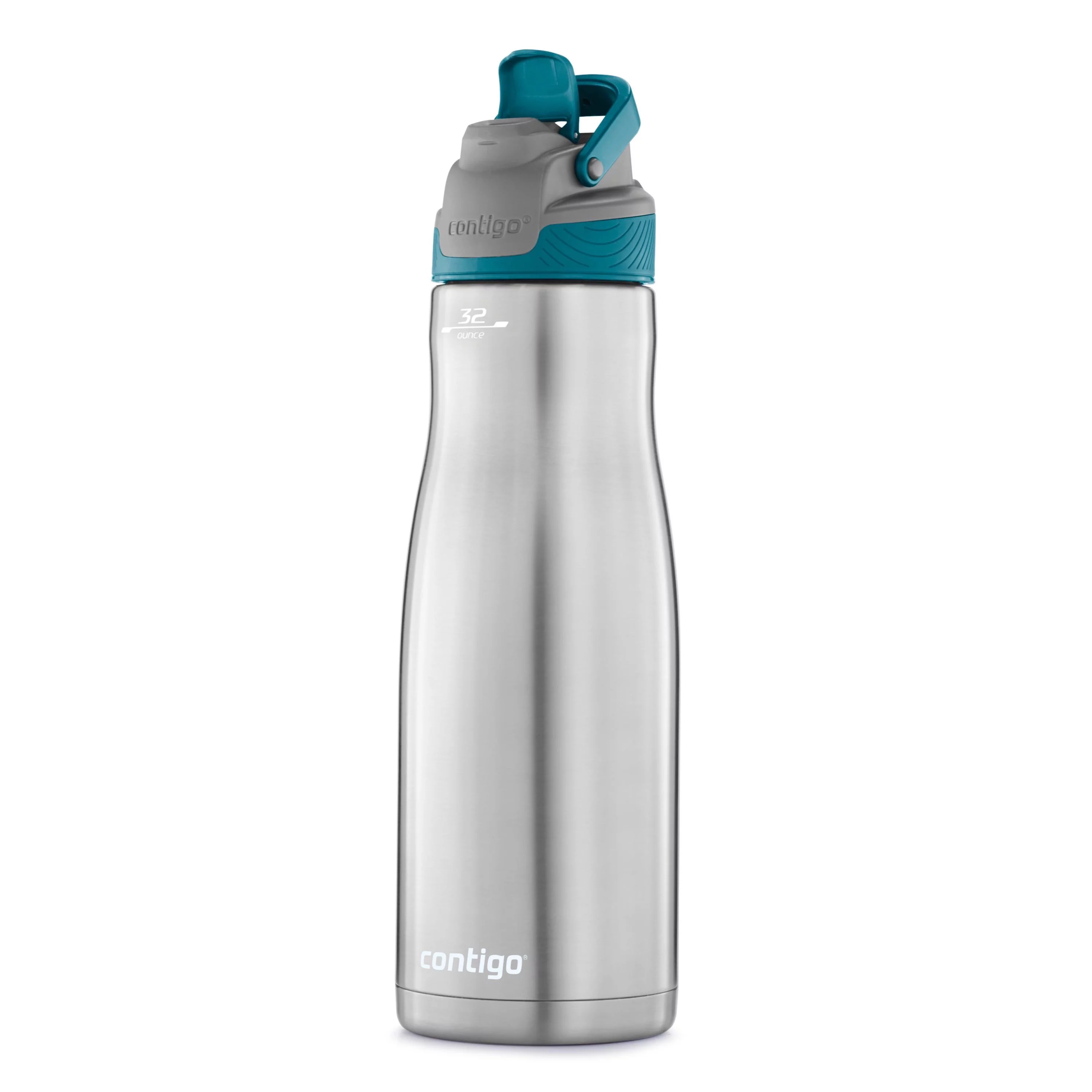 Contigo Cortland Chill Stainless Steel Water Bottle with AUTOSEAL Lid Stainless Steel with Juniper, 32 fl oz.