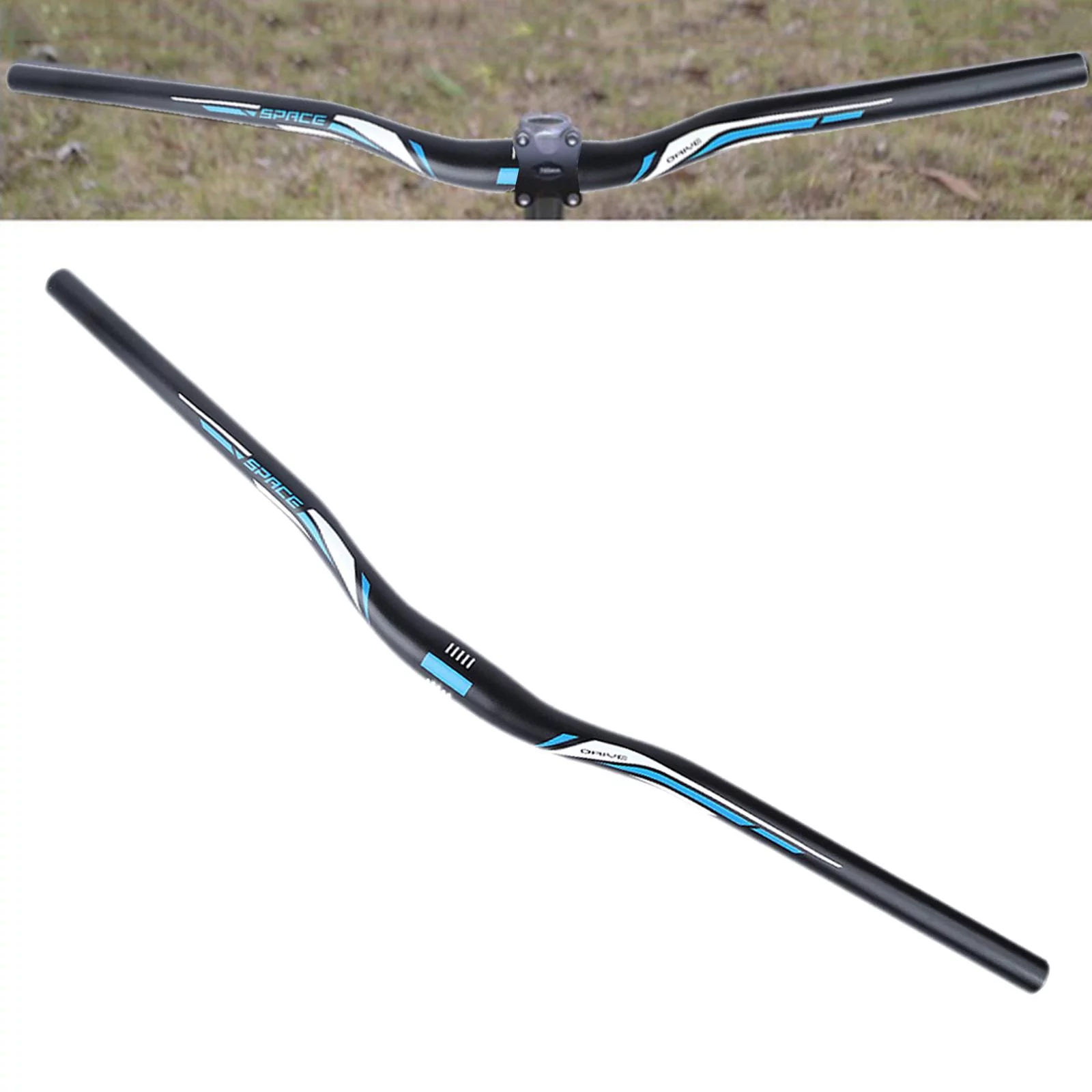 mm Handlebar r, 690mm Aluminium Alloy Mountain Road DH Bike Handle Blue