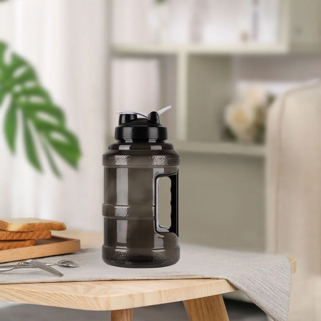 Sports 2.5L Water Bottle Reusable Kettle Gear Motivational Large for Outdoor Activity Cycling Picnic Black