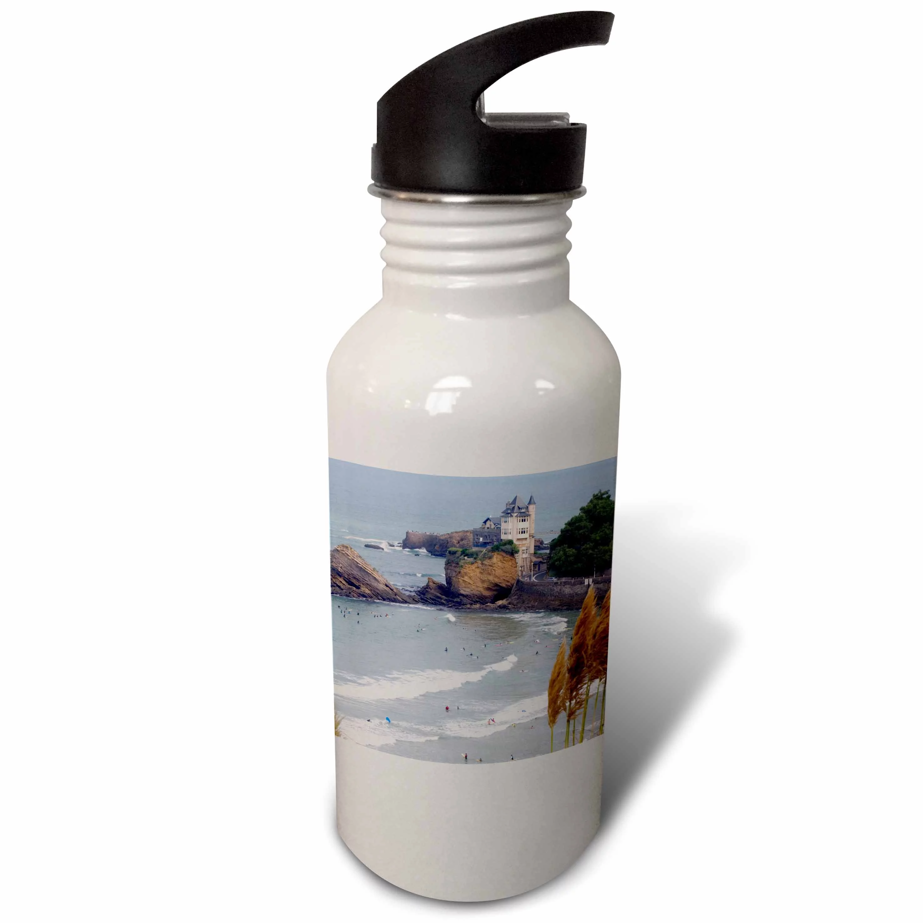 Surfing, Bay of Biscay, Biarritz, France - EU09 DFR0605 - David R. Frazier 21 oz Sports Water Bottle wb-81513-1
