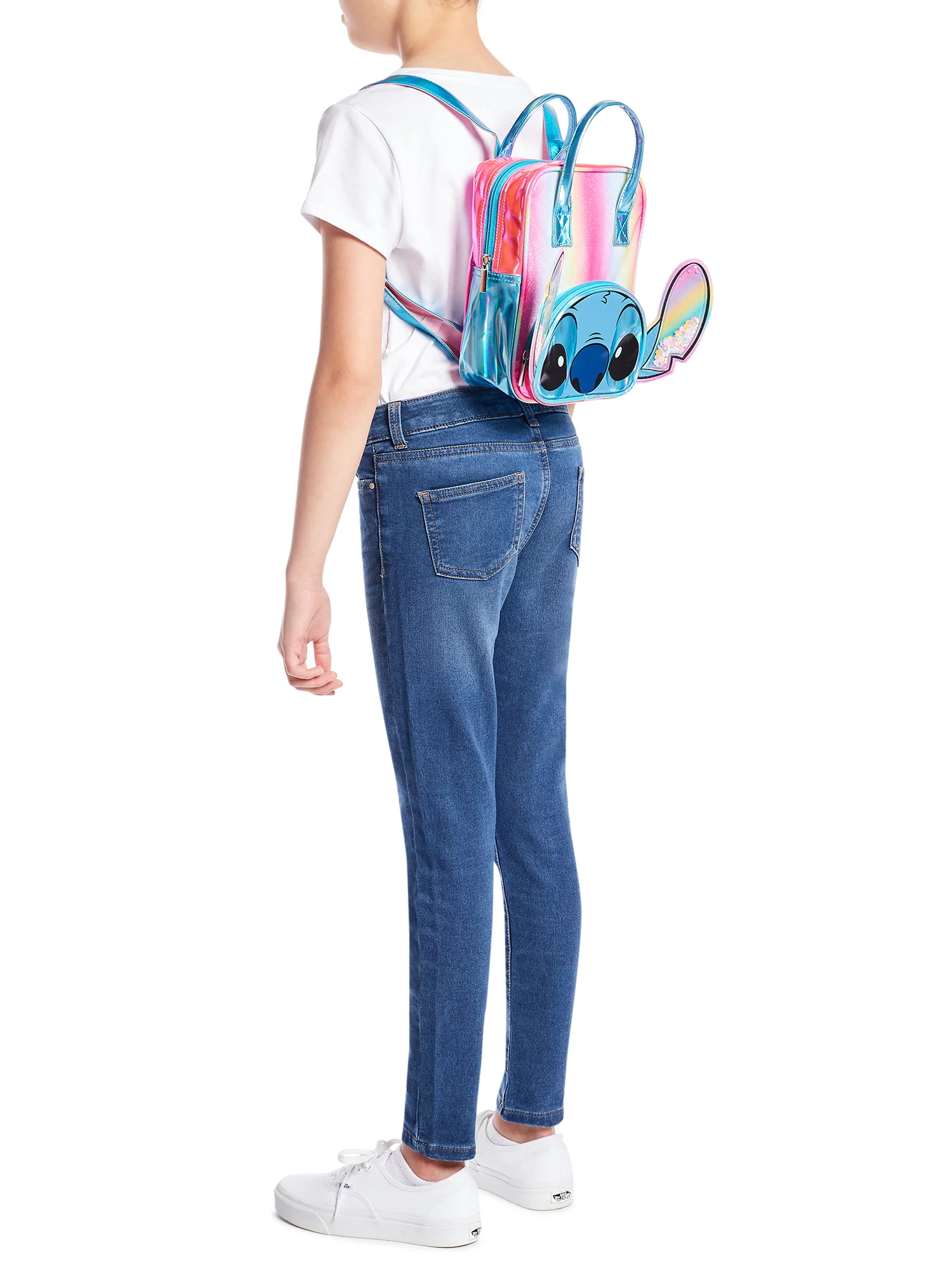 Disney Stitch Double Handle Girls Mini Backpack - Pink