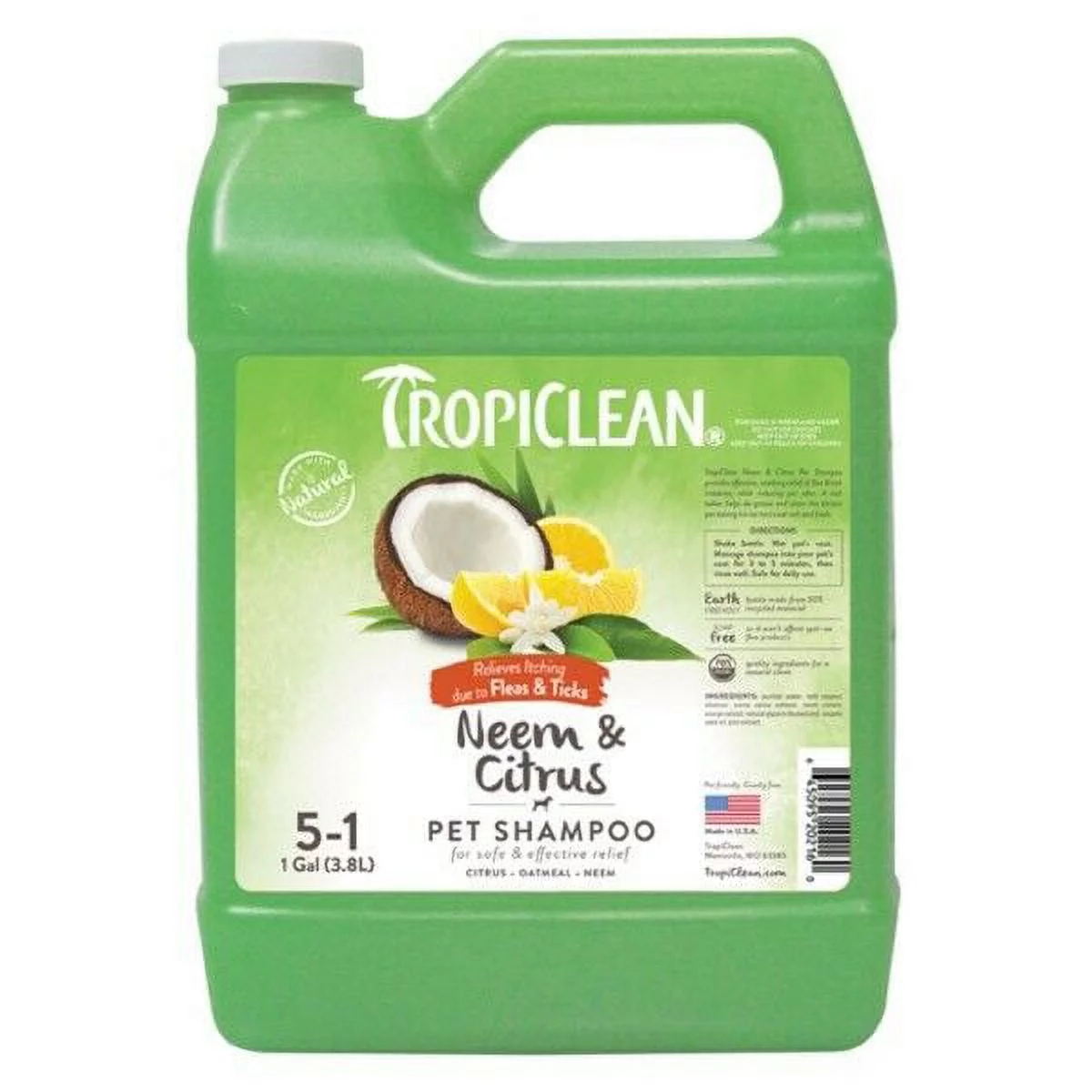 Dog Shampoo Citrus Neem Flea and Tick Soothing Deep Clean Fresh Scent Pick Size (1 gallon)