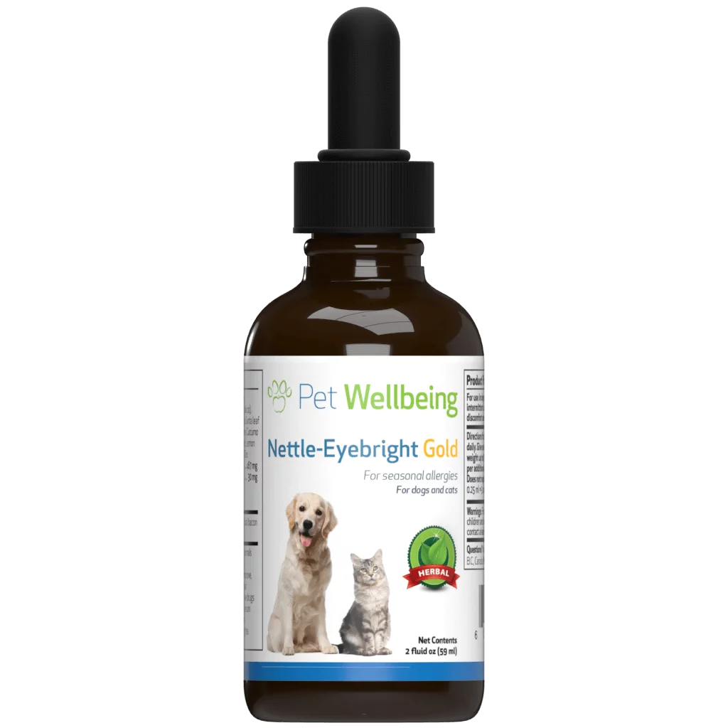 Pet Wellbeing Cat Allergy Remedy - Nettle-Eyebright Gold 2oz