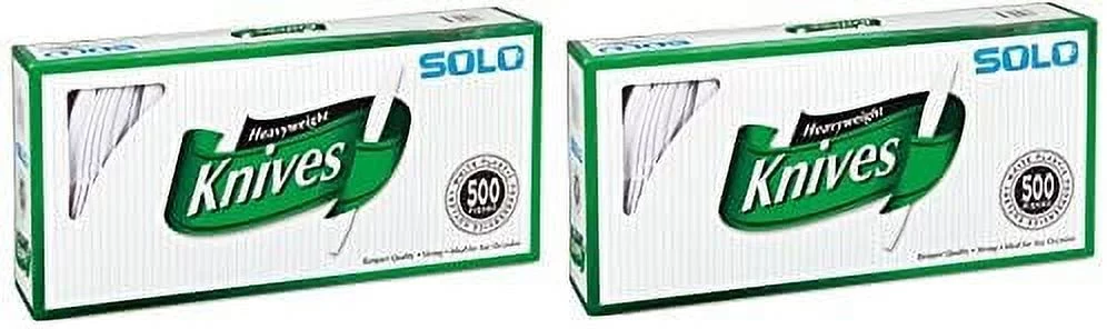 Product of Solo White Heavyweight Knives, 500 Count (2 Pack)