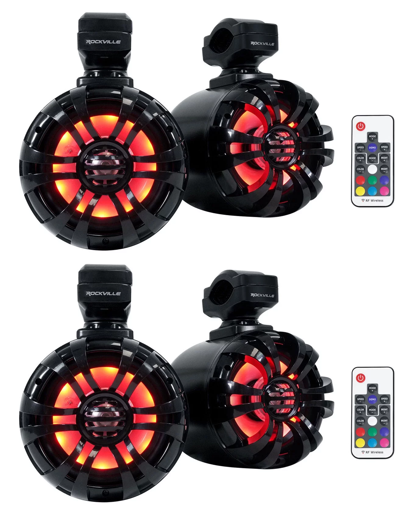 (4) Rockville WB50KLS BLACK 5.25