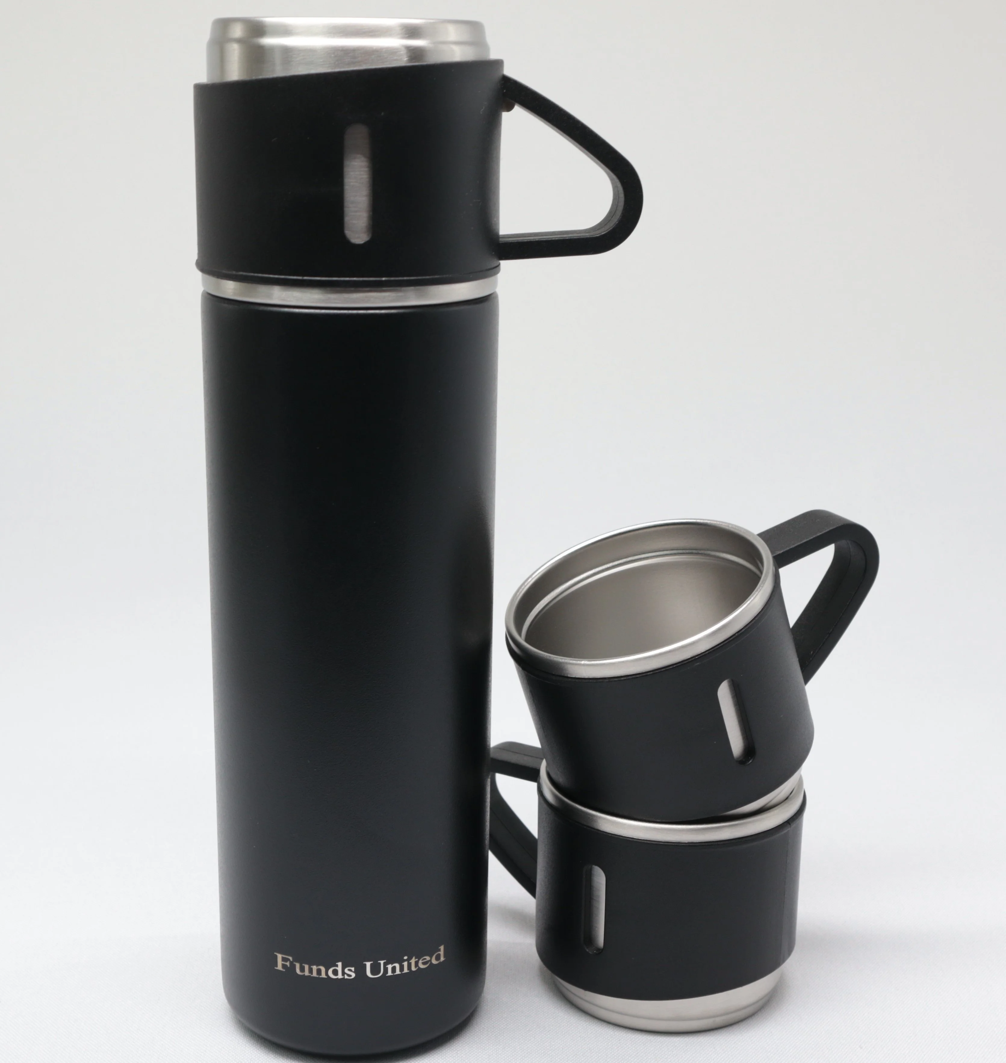 Black Vacuum Sealed Thermos Gift Set