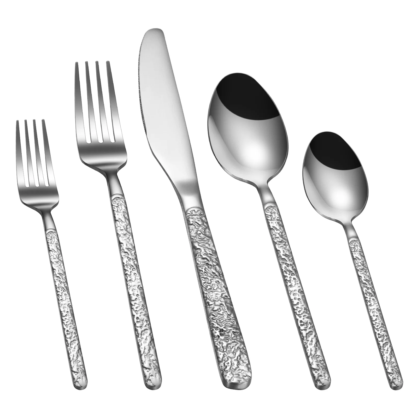 Cibeat Silverware Set, 30 Pcs Stainless Steel Flatware Set, Service for 4 Tableware Include Knife/Fork/Spoon, Dishwasher Safe